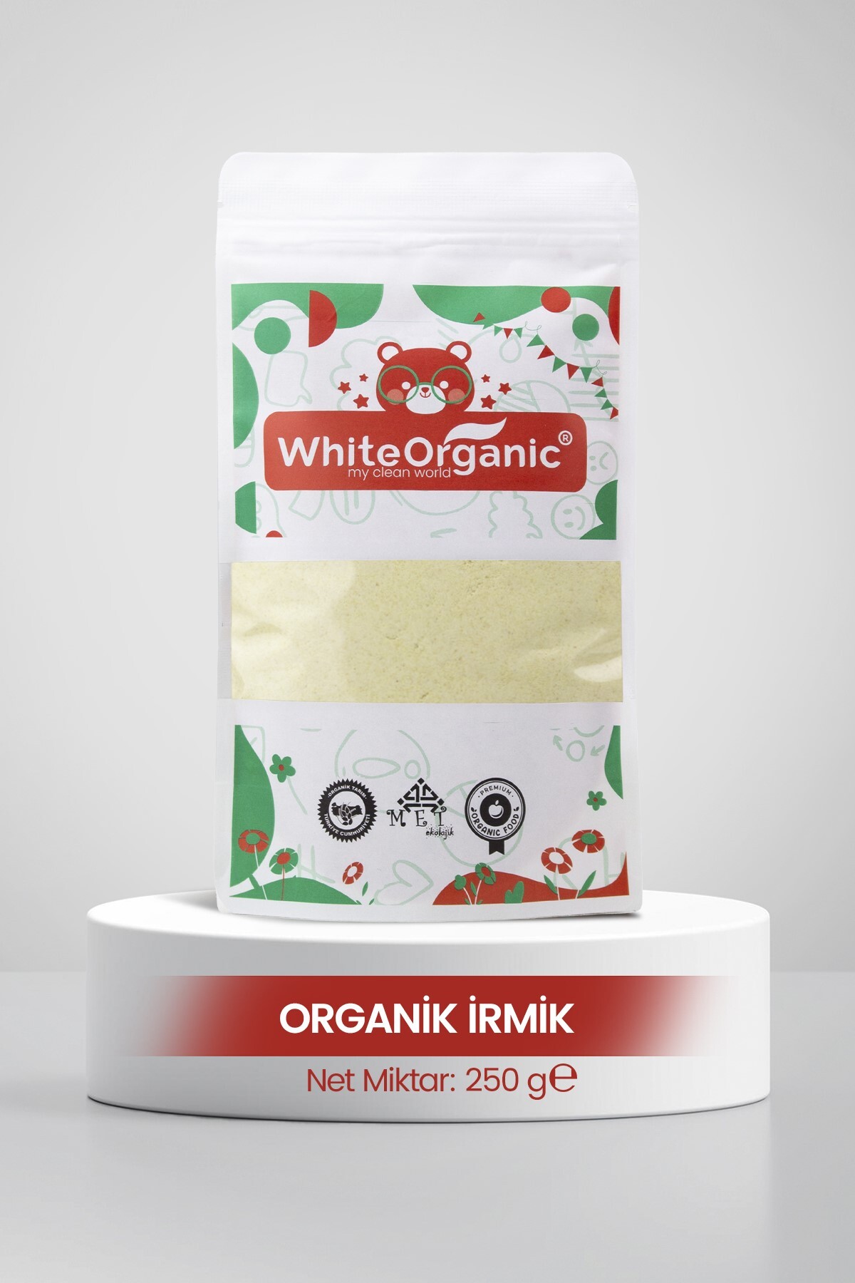 White Organic Bebek İrmiği+Pirinç Unu+Tam Buğday Unu+ Bebek Tarhanası+Organik Bebek Ek Gıda Seti fotoğrafı 5 (önizleme)