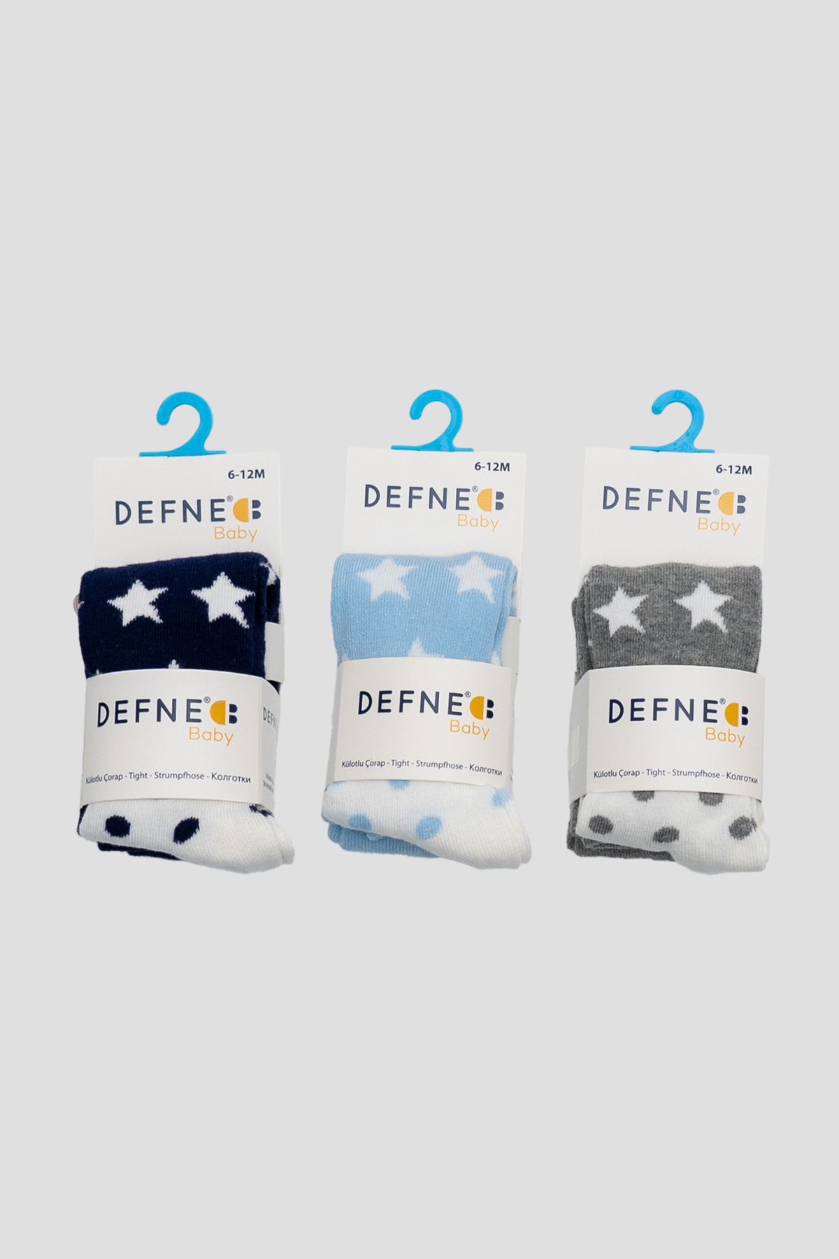 Defne Baby 3 Adet Yıldız Desenli Pamuklu Erkek Bebek ve Çocuk Külotlu Çorap fotoğrafı 5 (önizleme)