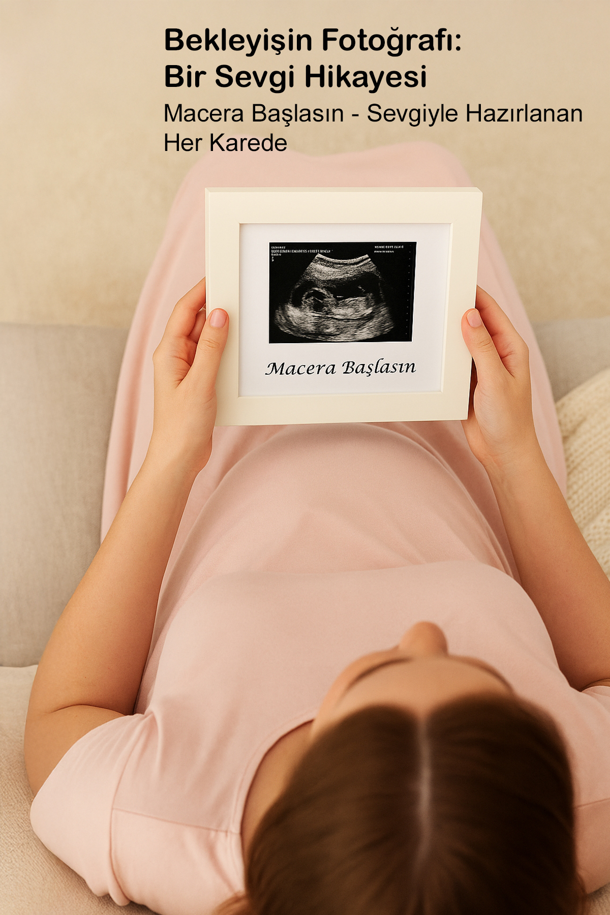 Moky Design Bebek Ultrason Fotoğraf Anı Çerçevesi, Yenidoğan İlk Fotoğrafım Resim Hatırası, Baby Shower Hediyesi fotoğrafı 3 (önizleme)