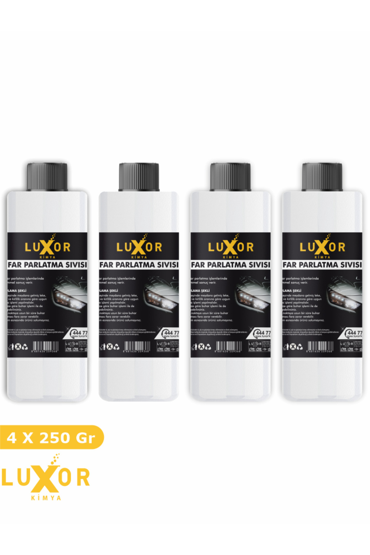 Luxor Kimya Far Parlatma Buharlı Far Parlatıcı Far temizleme 4x250 Gr