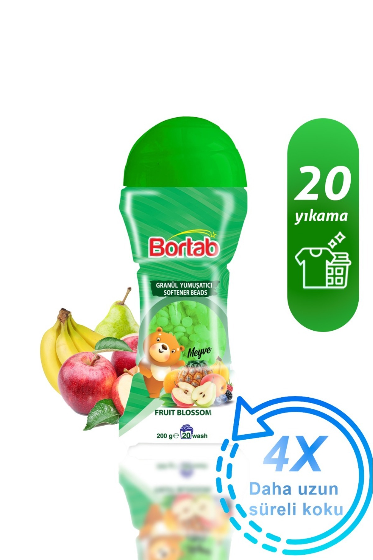 Bortab Granül Boncuk Çamaşır Parfümü & Çamaşır Yumuşatıcı Meyve Kokulu