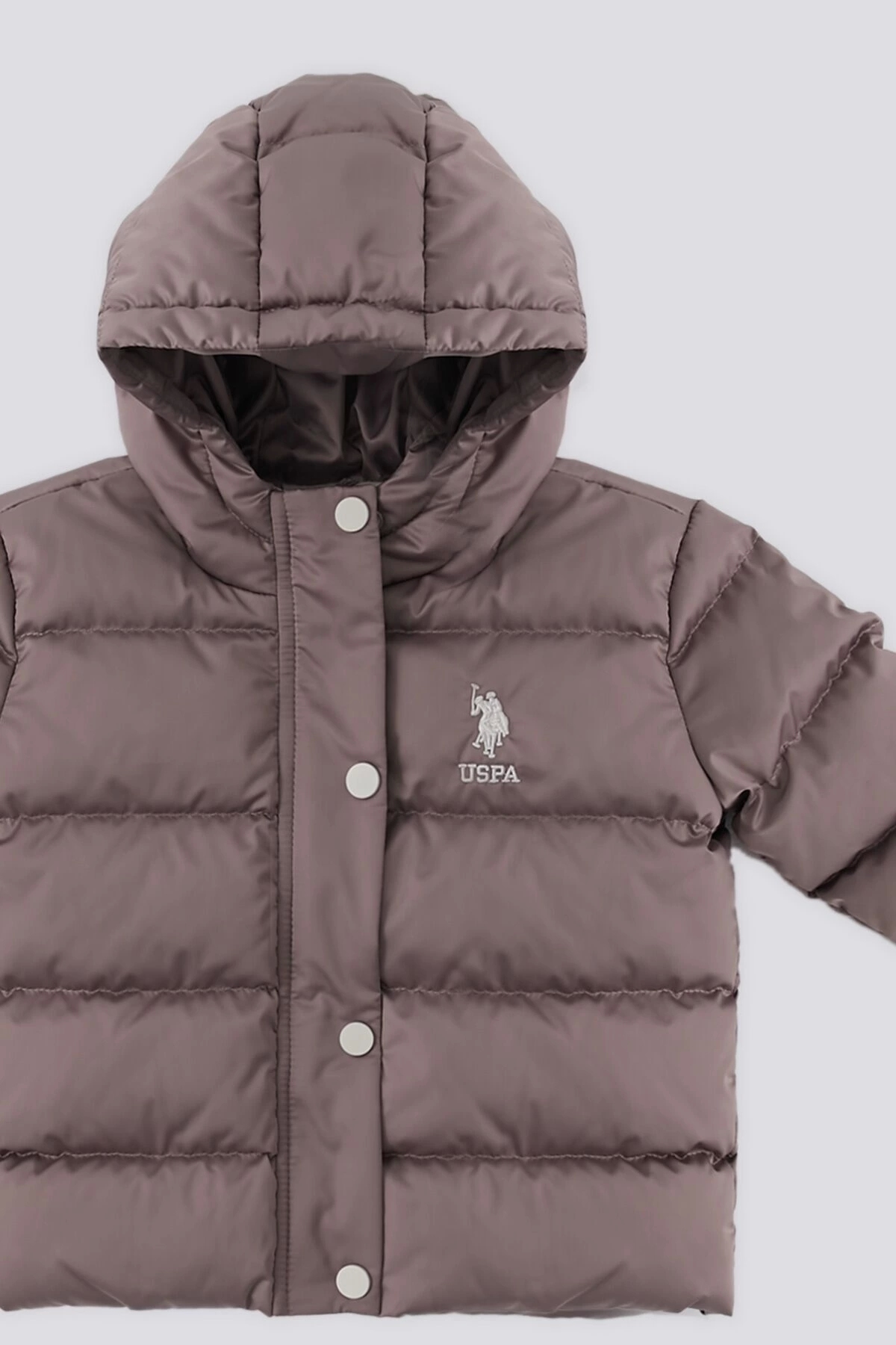 U.S. Polo Assn. U.S. Polo Assn Gül Kurusu Fermuarlı Çıtçıt Detay İçi Polar Bebek Mont fotoğrafı 3 (önizleme)