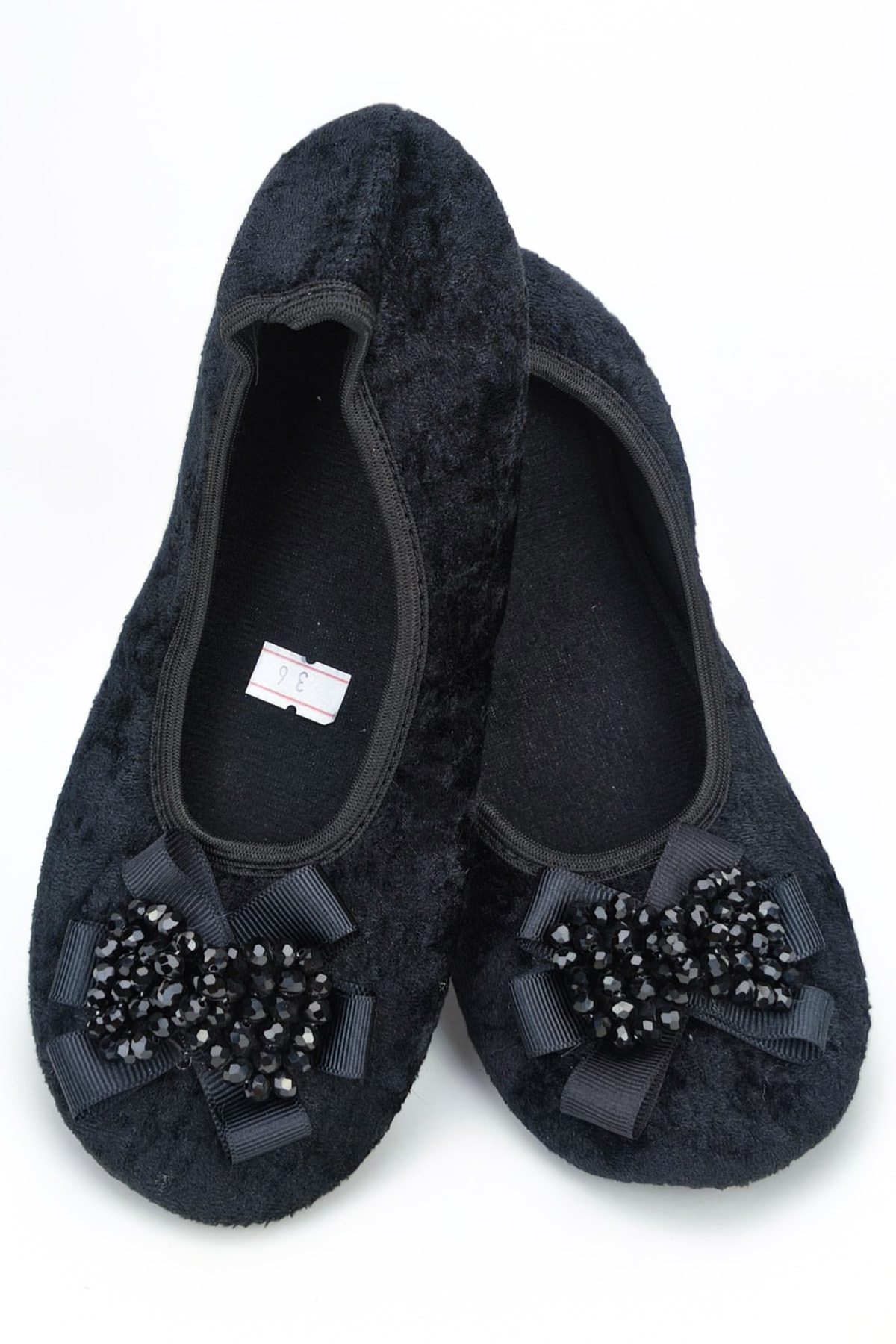 CEYDA SHOES Süslü Kadife Ev,hac, Umre Babeti, Hediye, Günlük Babet,tüylü Babet, Panduf, Patik, Gösteri Pisi Pisi görsel 7