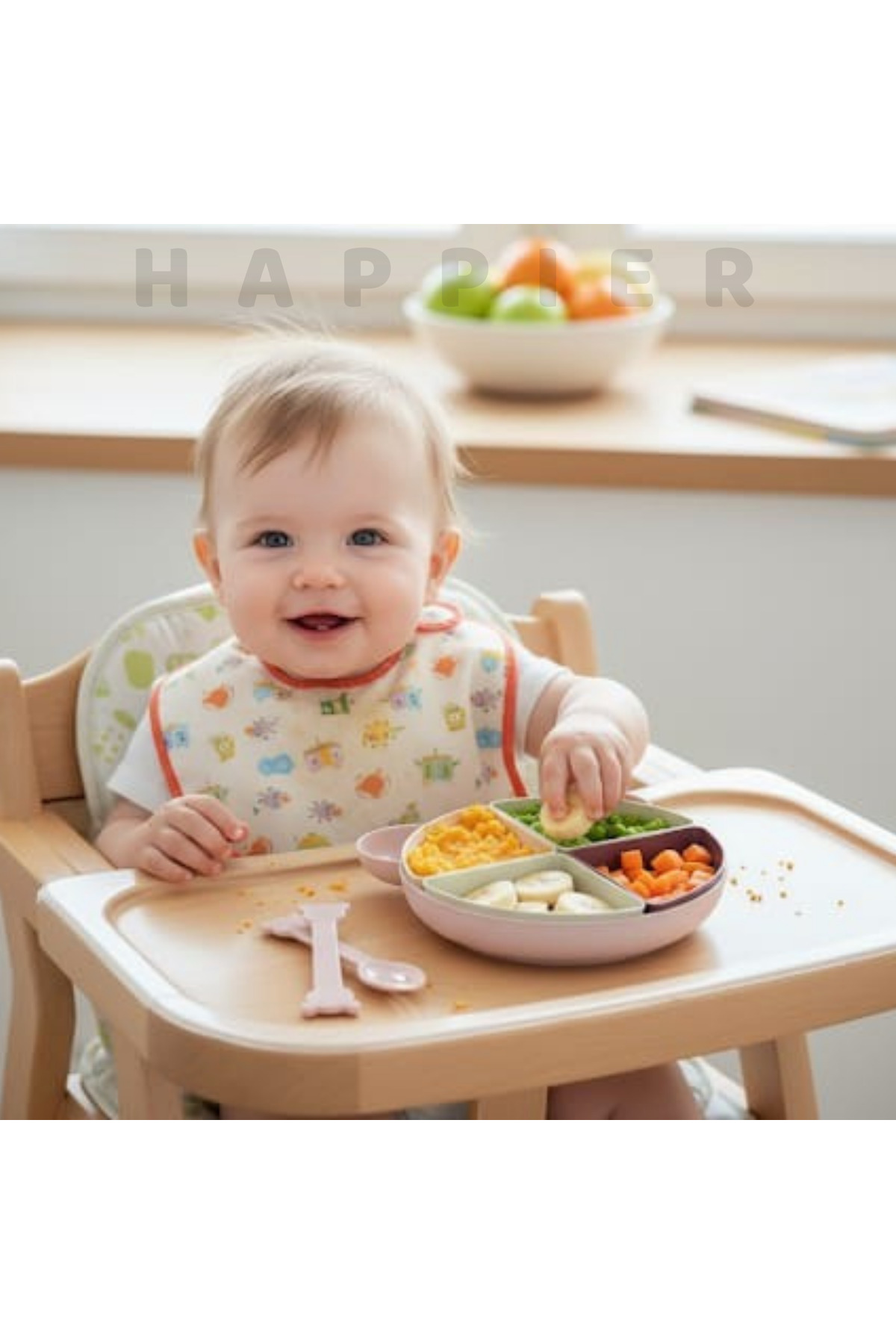 happier Bebek Mama Tabağı Seti- 7 parça fotoğrafı 5 (önizleme)
