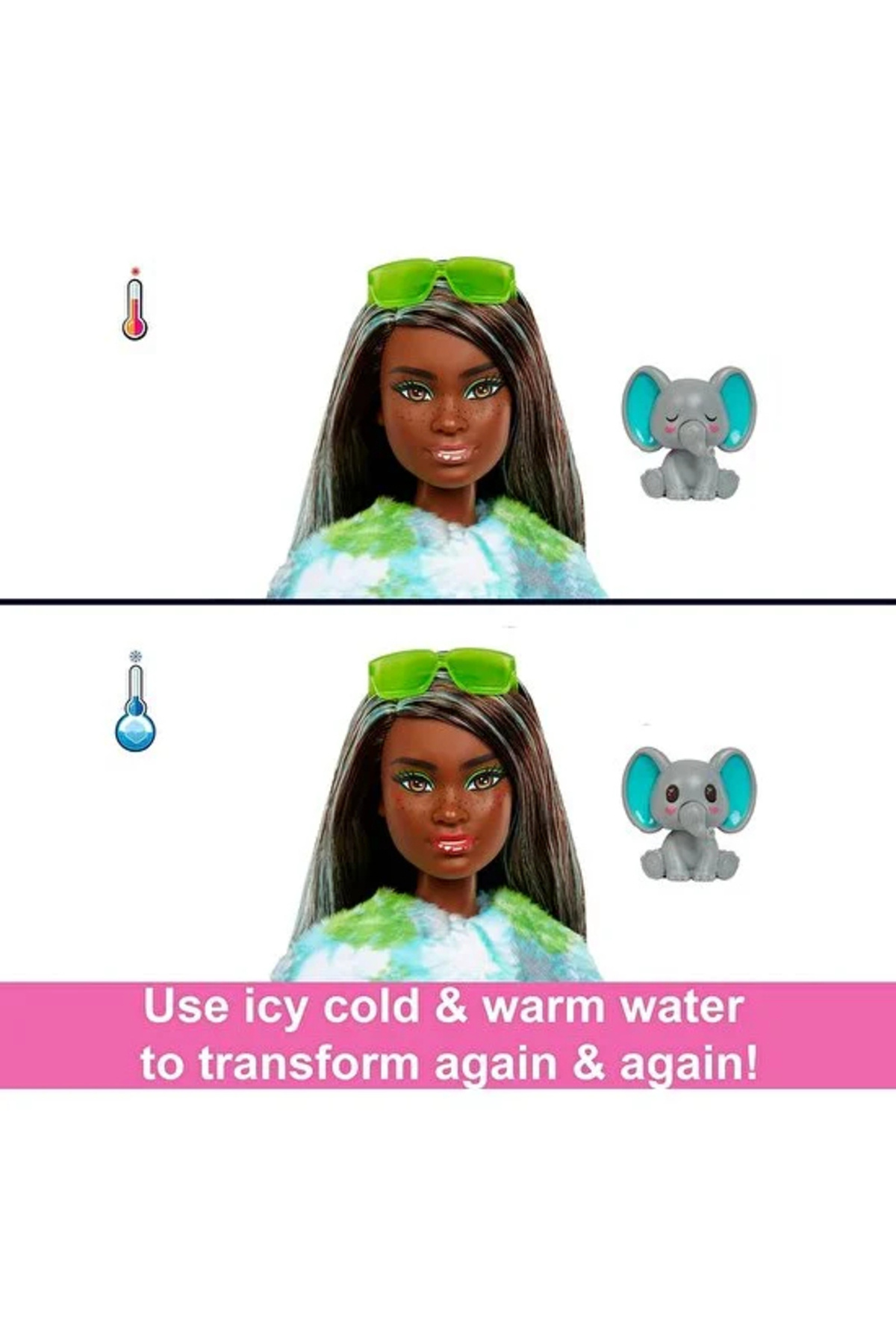 Barbie Cuite Reveal Bebekler Tropikal Orman Serisi - Fil HKP97-HKP98 fotoğrafı 3 (önizleme)