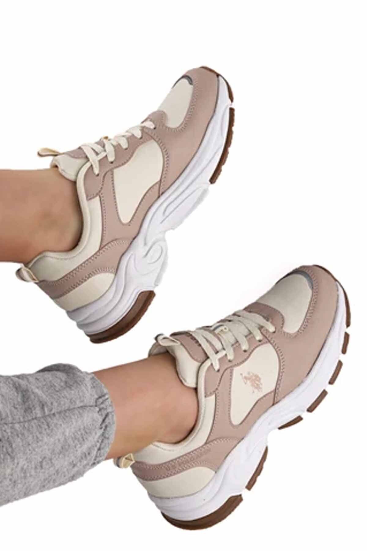 U.S. Polo Assn. U.S Polo Assn. Kadın Snekars Ayakkabı Pudra SRL-100 Pu