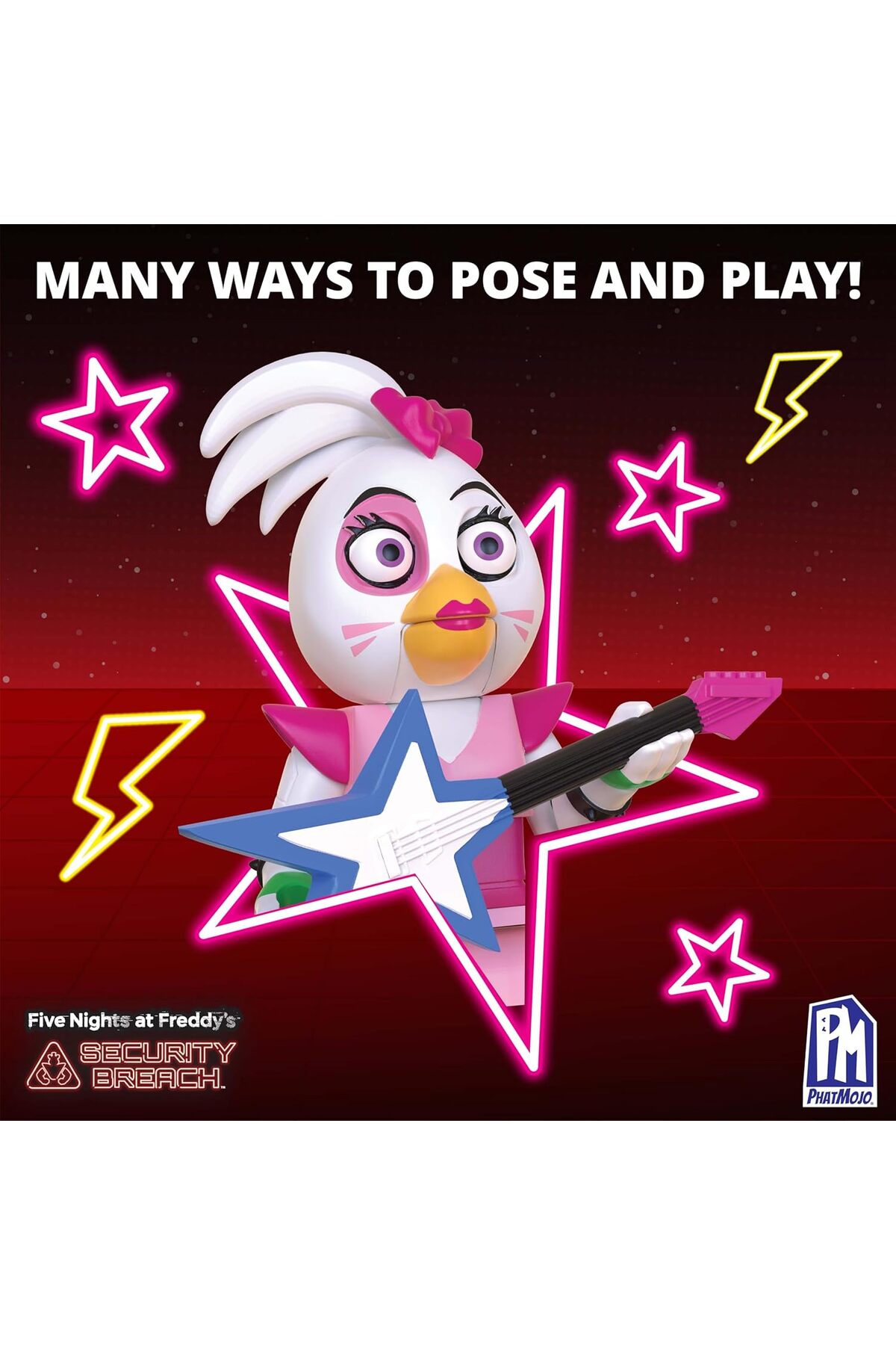 فیگور قابل ساخت چیکا Phatmojo FNAF CS1303 – پنج شب در خانهٔ فردی، مناسب سنین ۶ سال به بالا