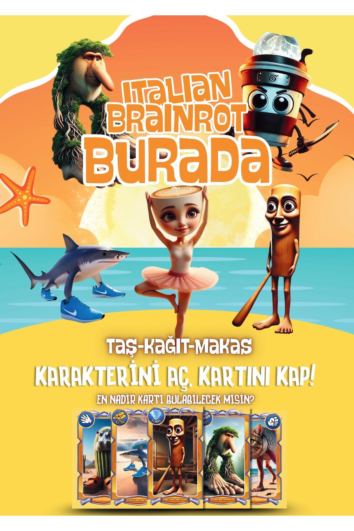 Avcıayı ITALIAN BRAINROT TUNG TUNG SAHUR OYUN KARTLARI 24 ADET