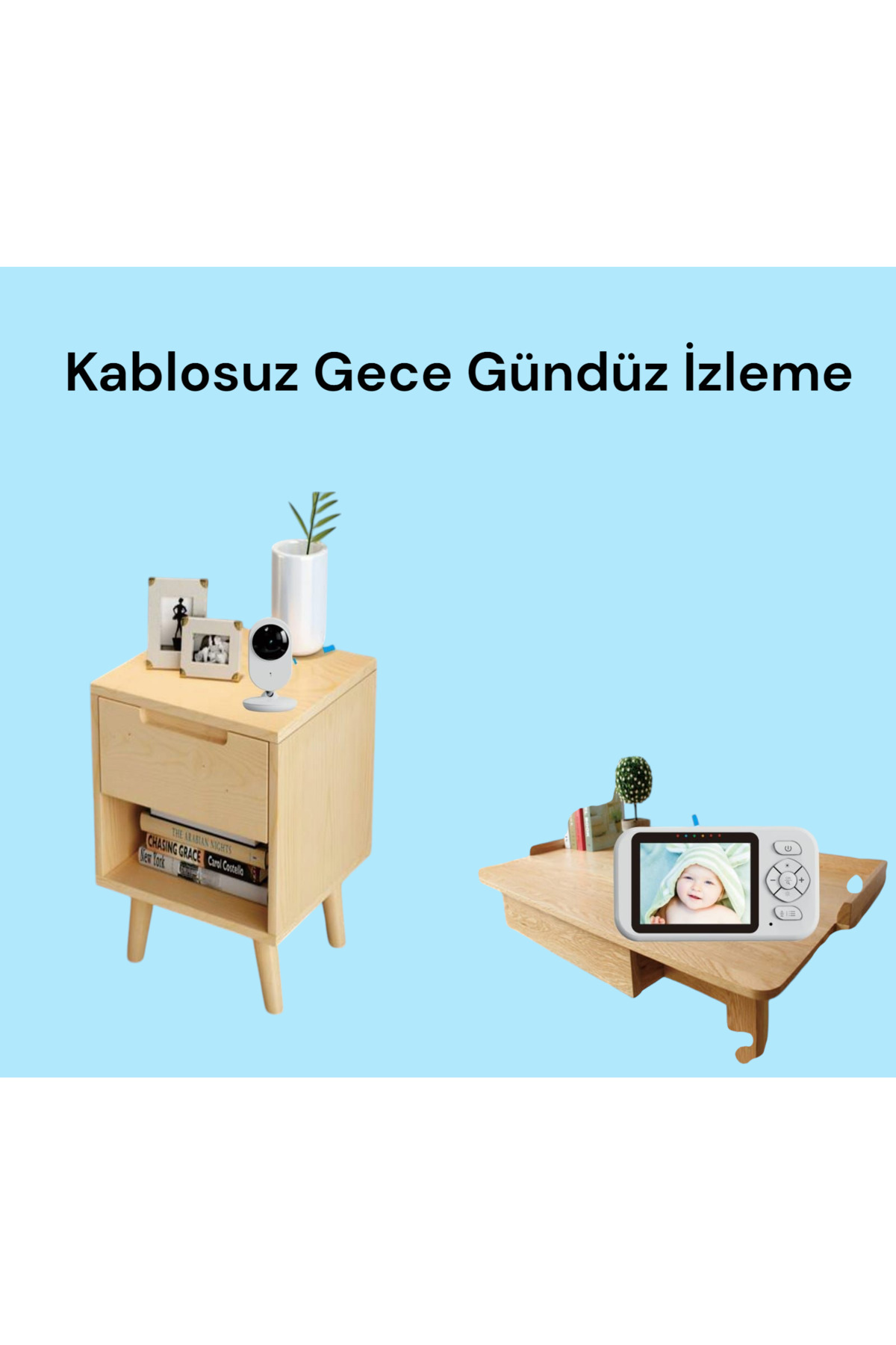 Dembastore 2.8 İnç LCD Monitör Video Bebek İzleme Kamerası fotoğrafı 2 (önizleme)