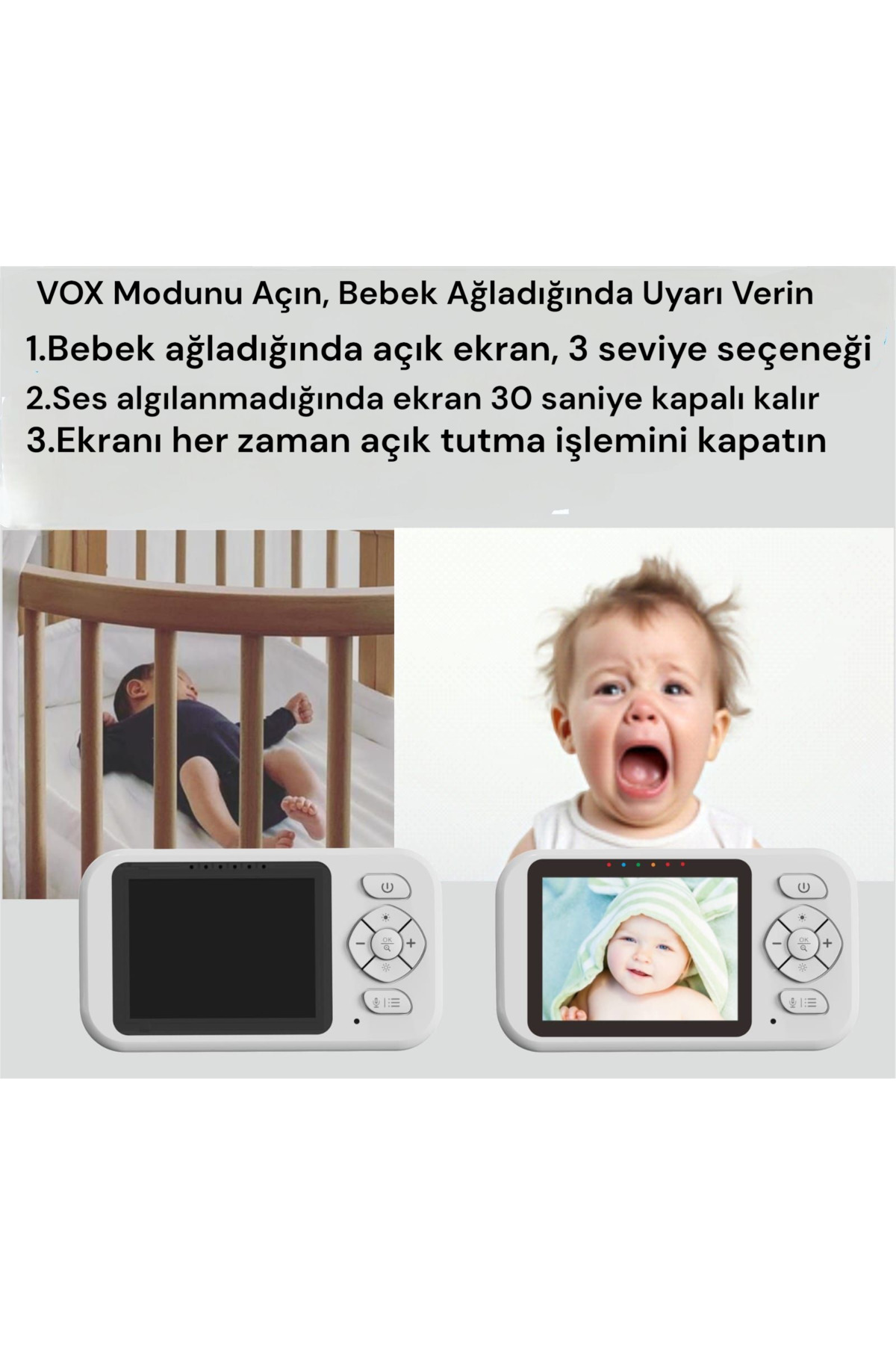 Dembastore 2.8 İnç LCD Monitör Video Bebek İzleme Kamerası fotoğrafı 4 (önizleme)