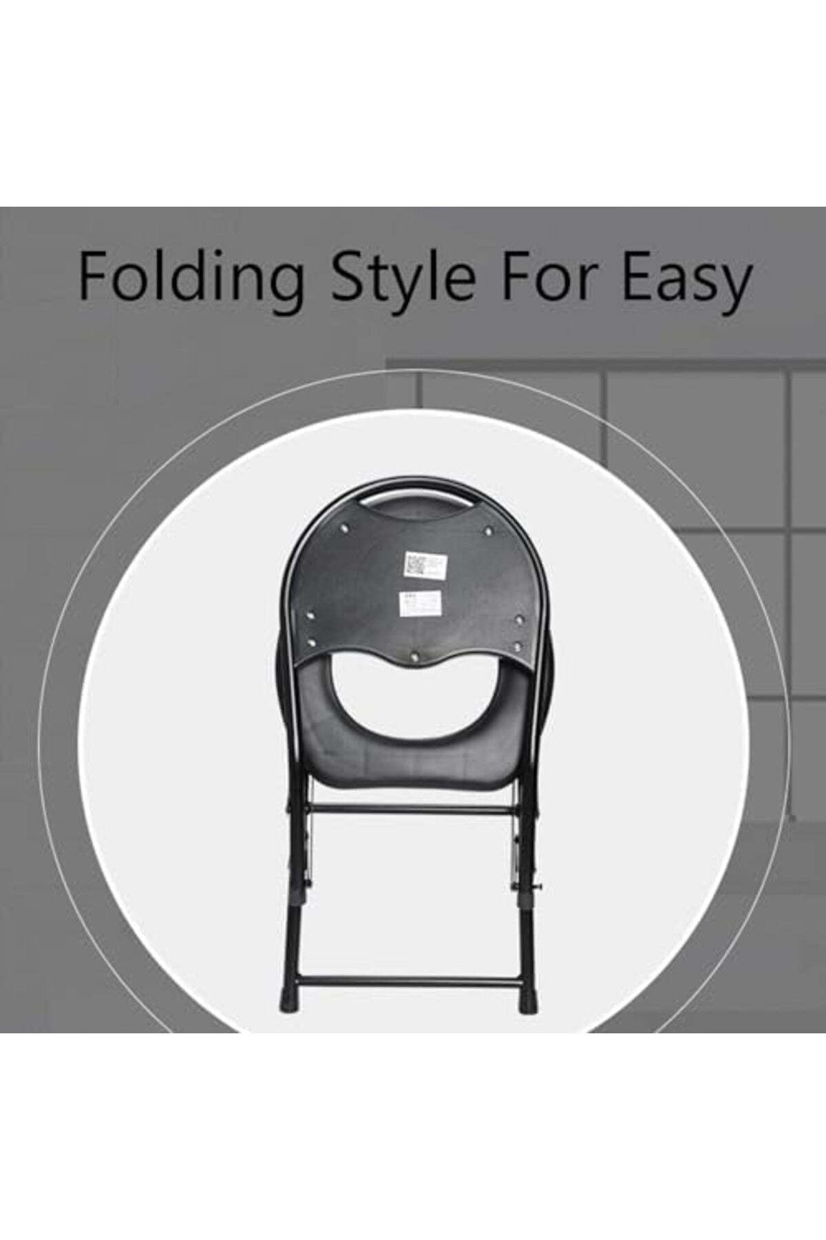 كرسي مرحاض قابل للطي محمول من OYDAS - أسود