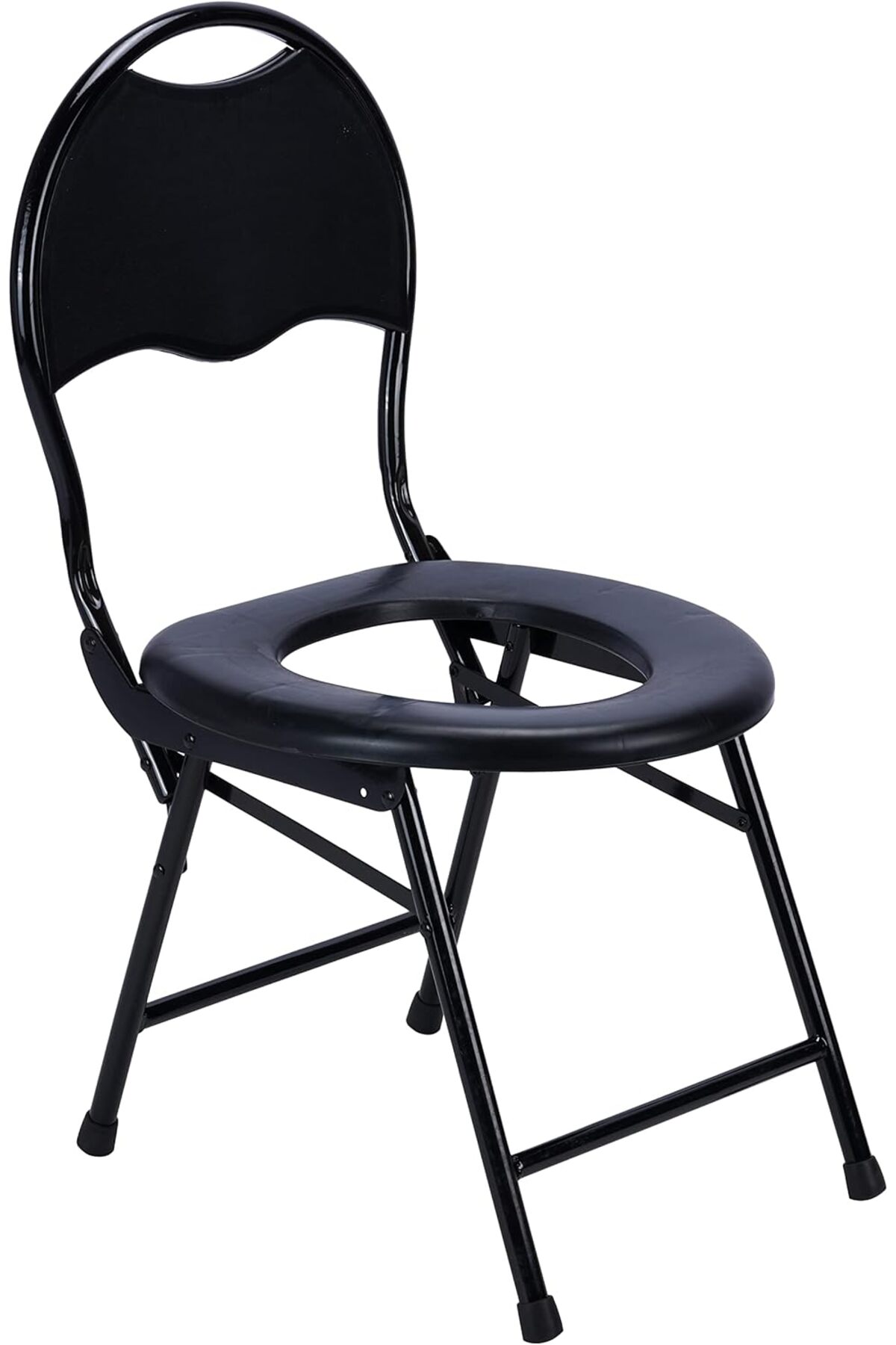 كرسي مرحاض قابل للطي للتخييم من Alnadir، أسود - AL1410