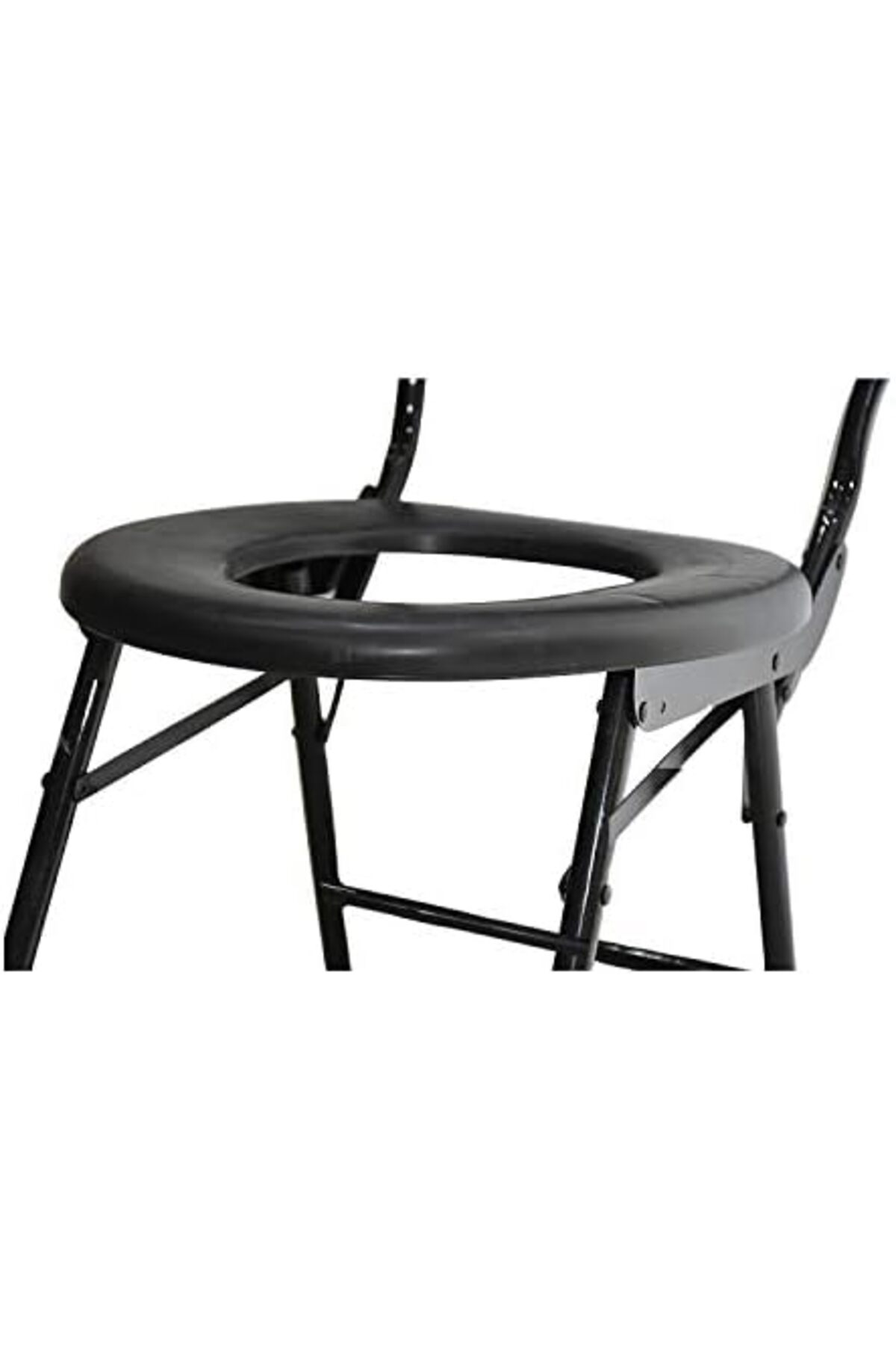 كرسي مرحاض قابل للطي للتخييم - أسود - AL1410