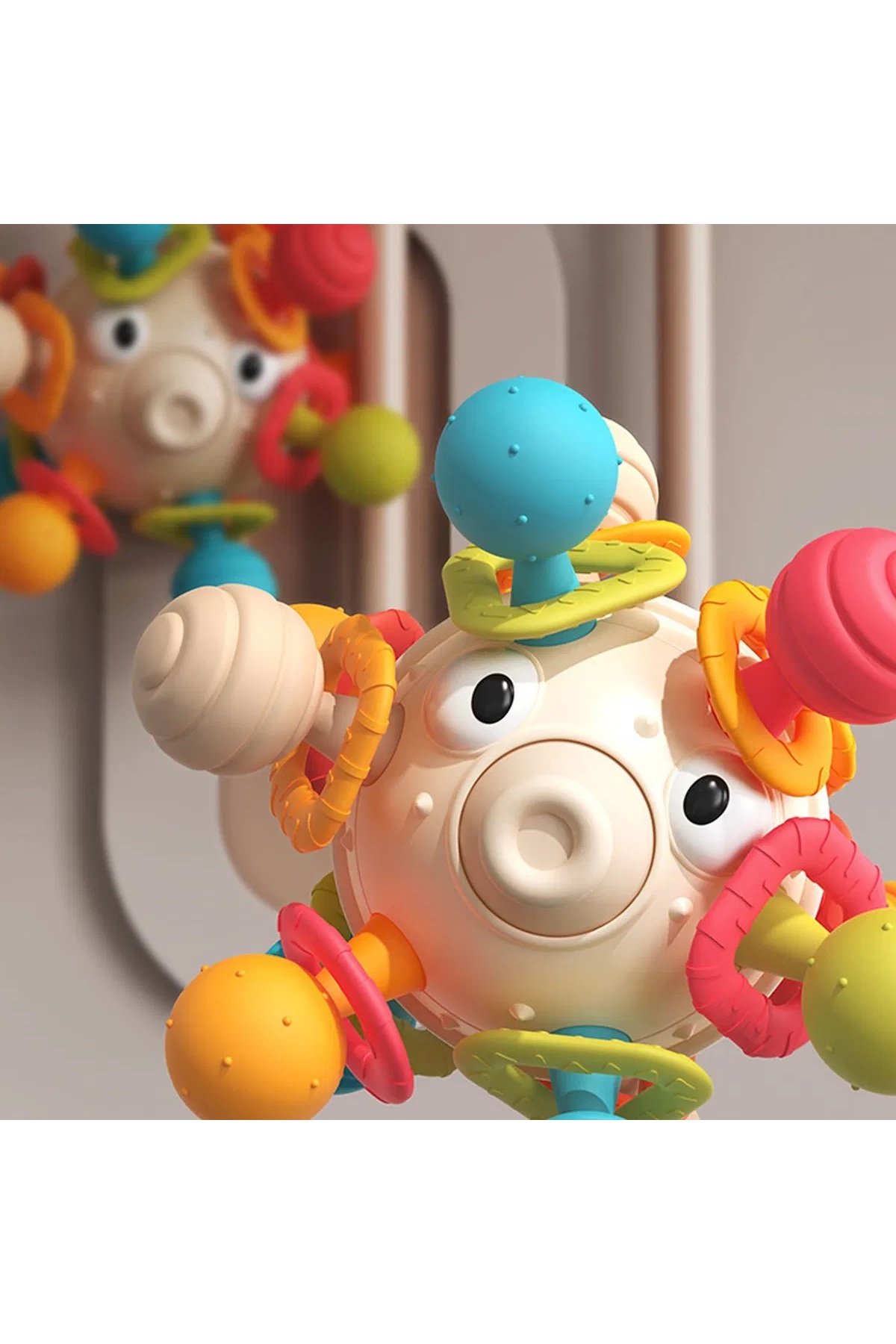 Brother Toys Dönen Kirpi Diş Kaşıyıcı Eğitici Oyuncak Bebek Aktivite Oyuncağı Kavrama Topu 10 Cm. fotoğrafı 7 (önizleme)