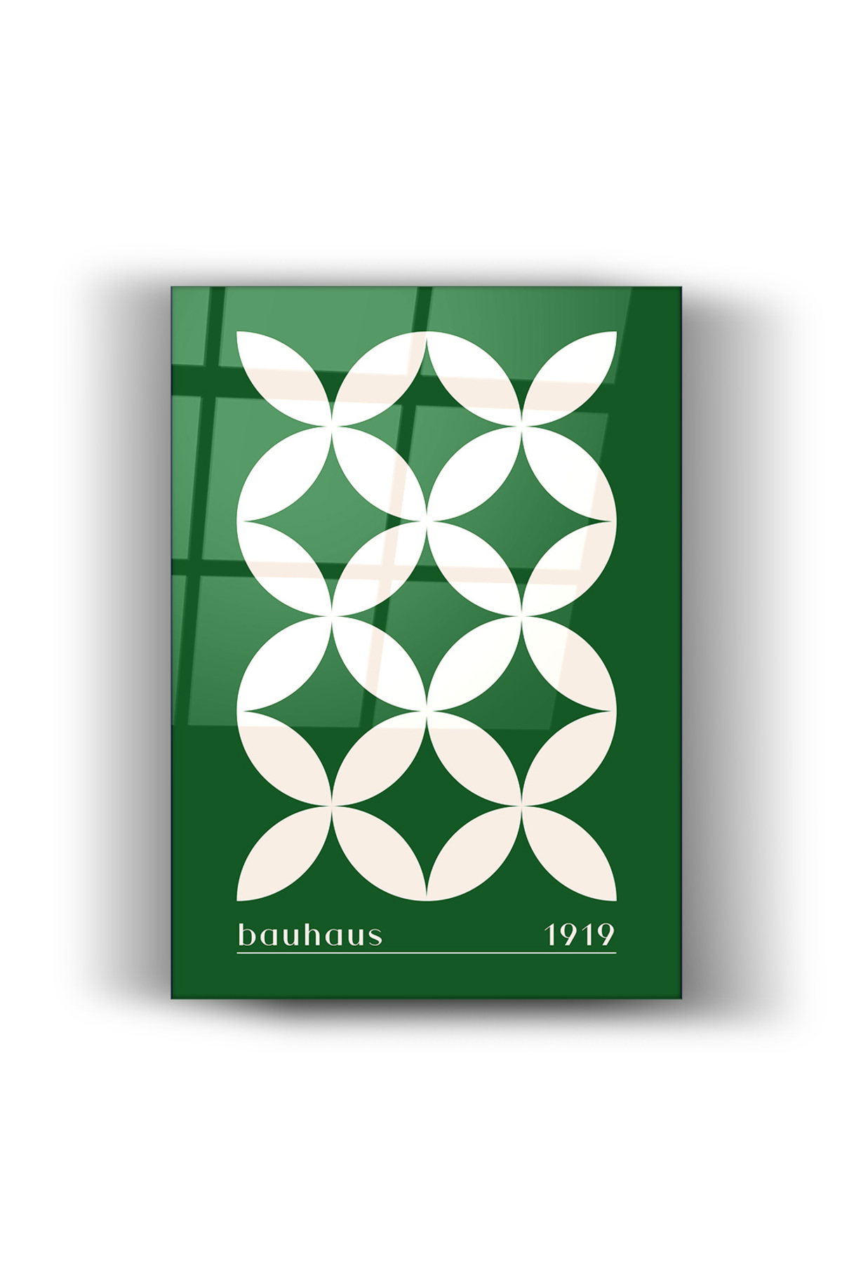 Cam Tablo – Bauhaus 1919 Geometrik Minimal Tasarım | Bohem & Modern Duvar Sanatı | Ev | Ofis
