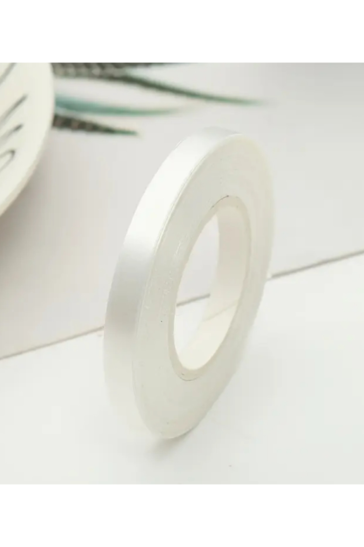 Çemrek Süs Parti Beyaz Balon İpi Rafya 8 mm 25 metre