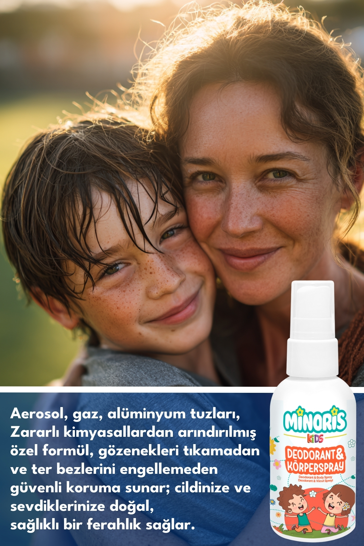 Minoris Kids Çocuk Deodorantı Parfümsüz Doğal 100ml fotoğrafı 6 (önizleme)