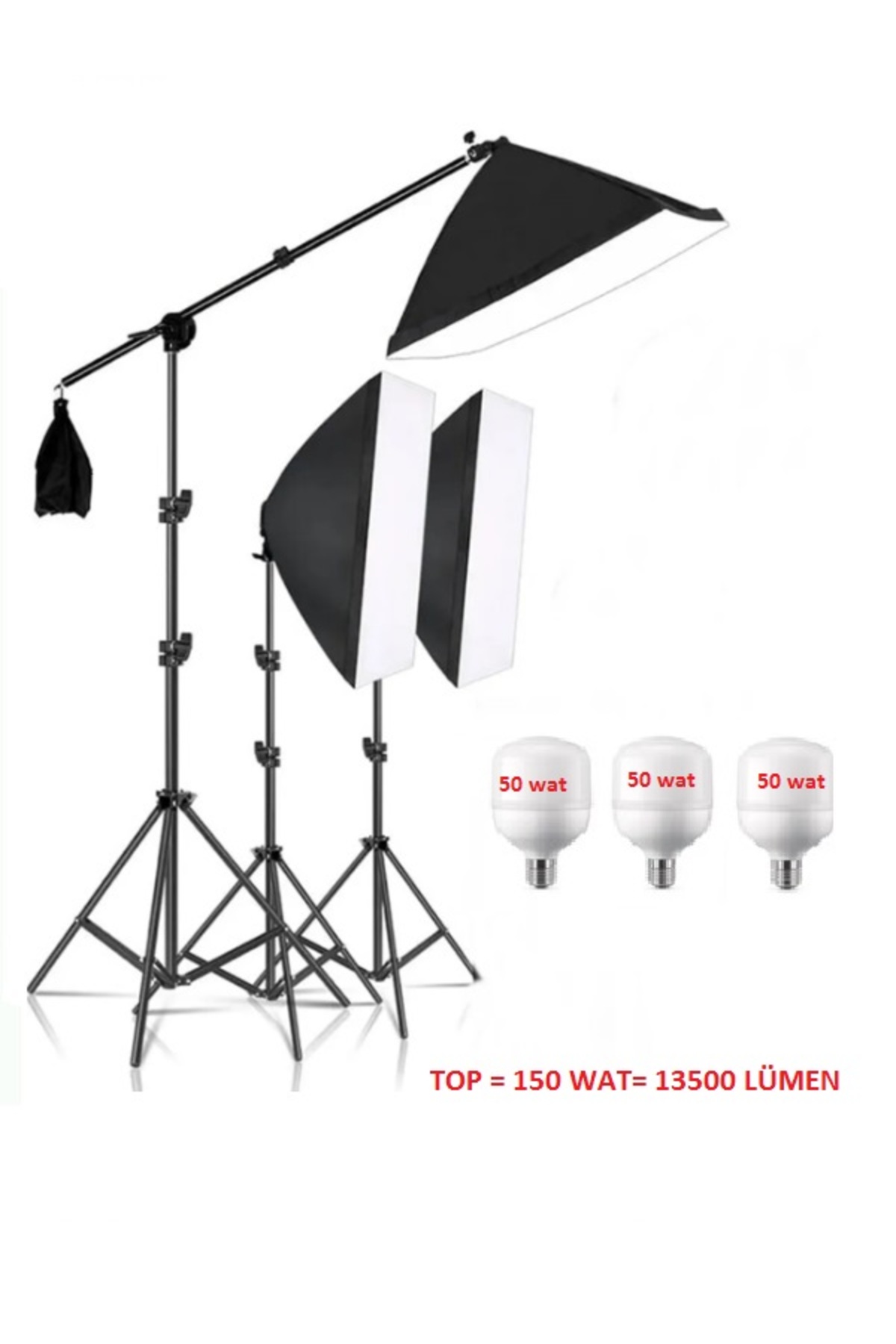 Ürün çekimi Reklam Moda Stüdyo Youtube Vlog Tiktok Canlı Yayın için 50x70cm Softbox sabit şık Seti