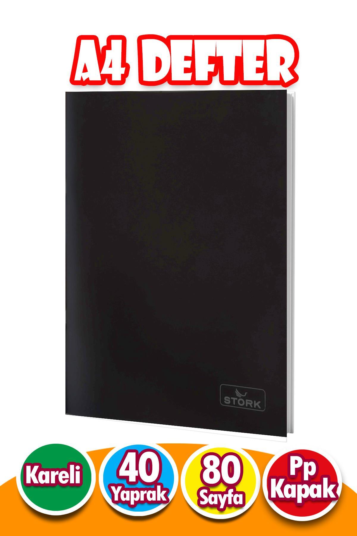 A4 Dikişli 40 Yaprak PP Kapak Defter