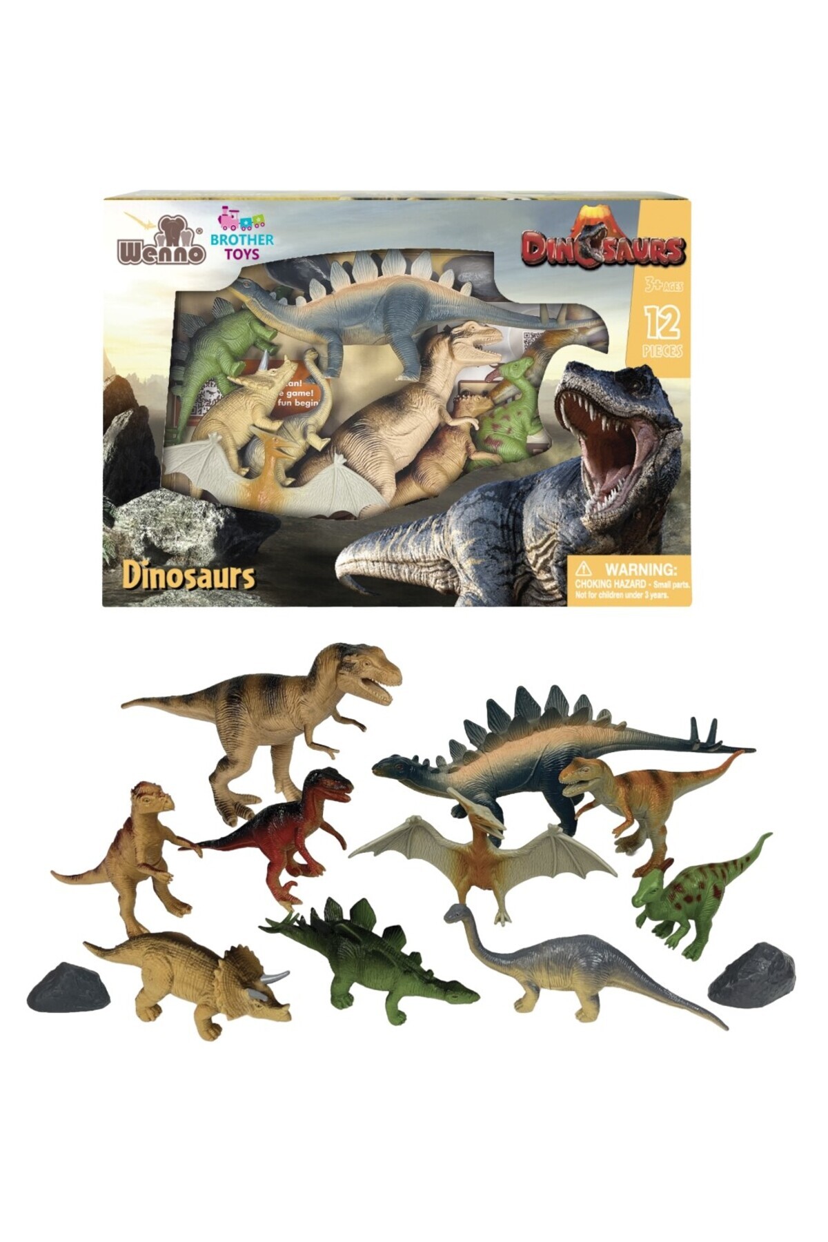 Brother Toys Kutulu 12 Parça Dinozor Dinazor Seti Trex