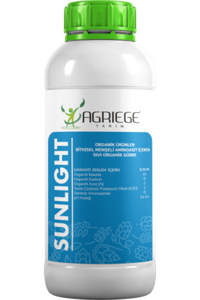 AGRİEGE Sunlight 1 Litre ( Organik İçerikli Yüksek Aminoasit İçeren Sıvı Gübre )