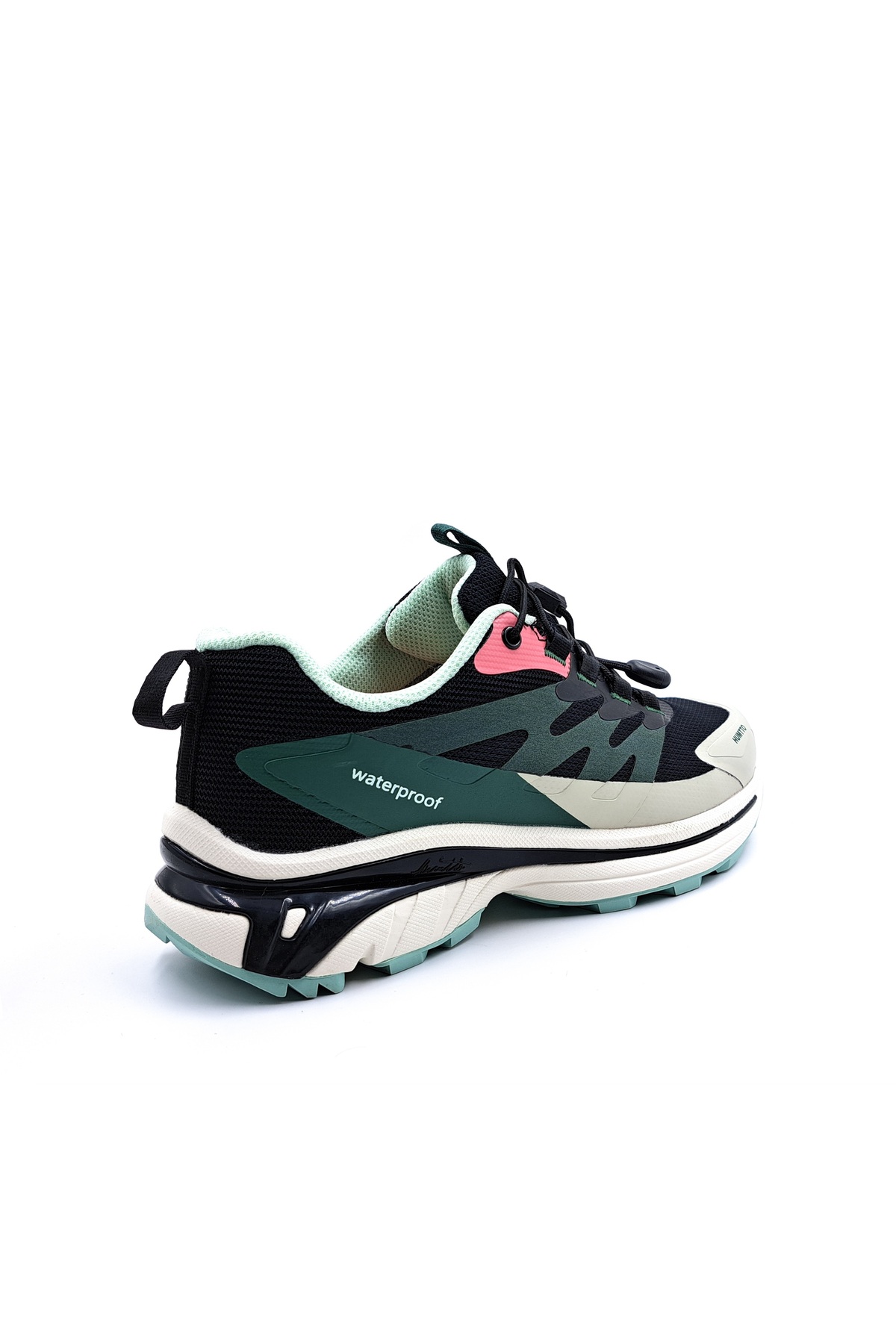 HUMTTO Su Geçirmez Siyah Yeşil Kadın Outdoor Spor Ayakkabı görsel 6