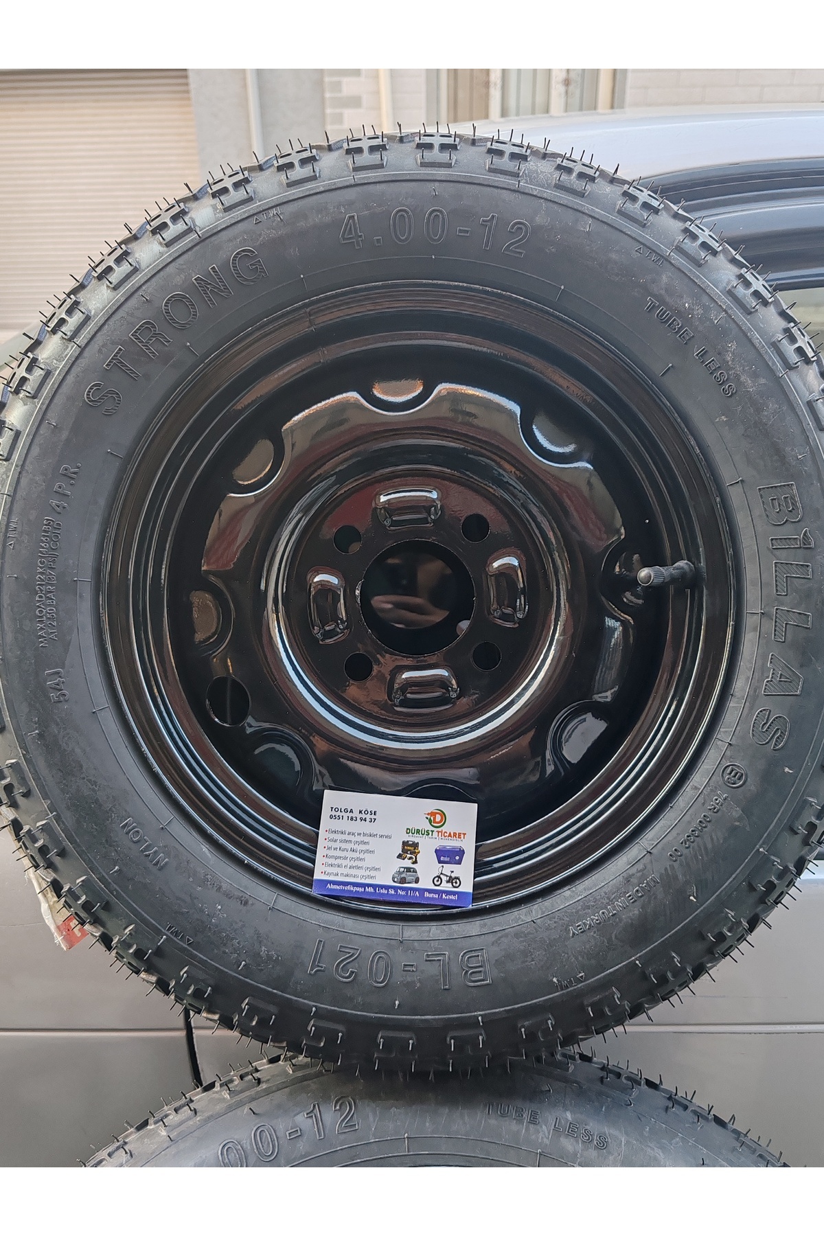 Billas Volta Vt5 arka jant ve lastik dubleks şişik halde 400x12