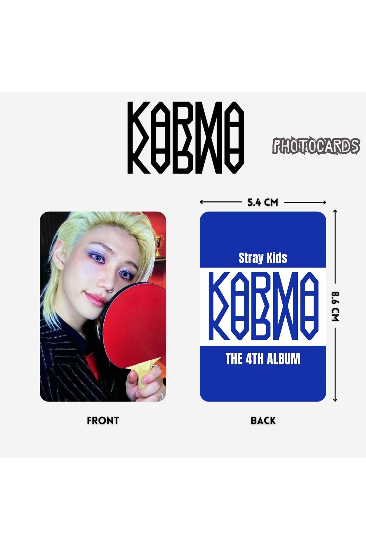 Kpop Dünyasi STRAY KIDS '' Karma '' Photocards Set Accordion Ver