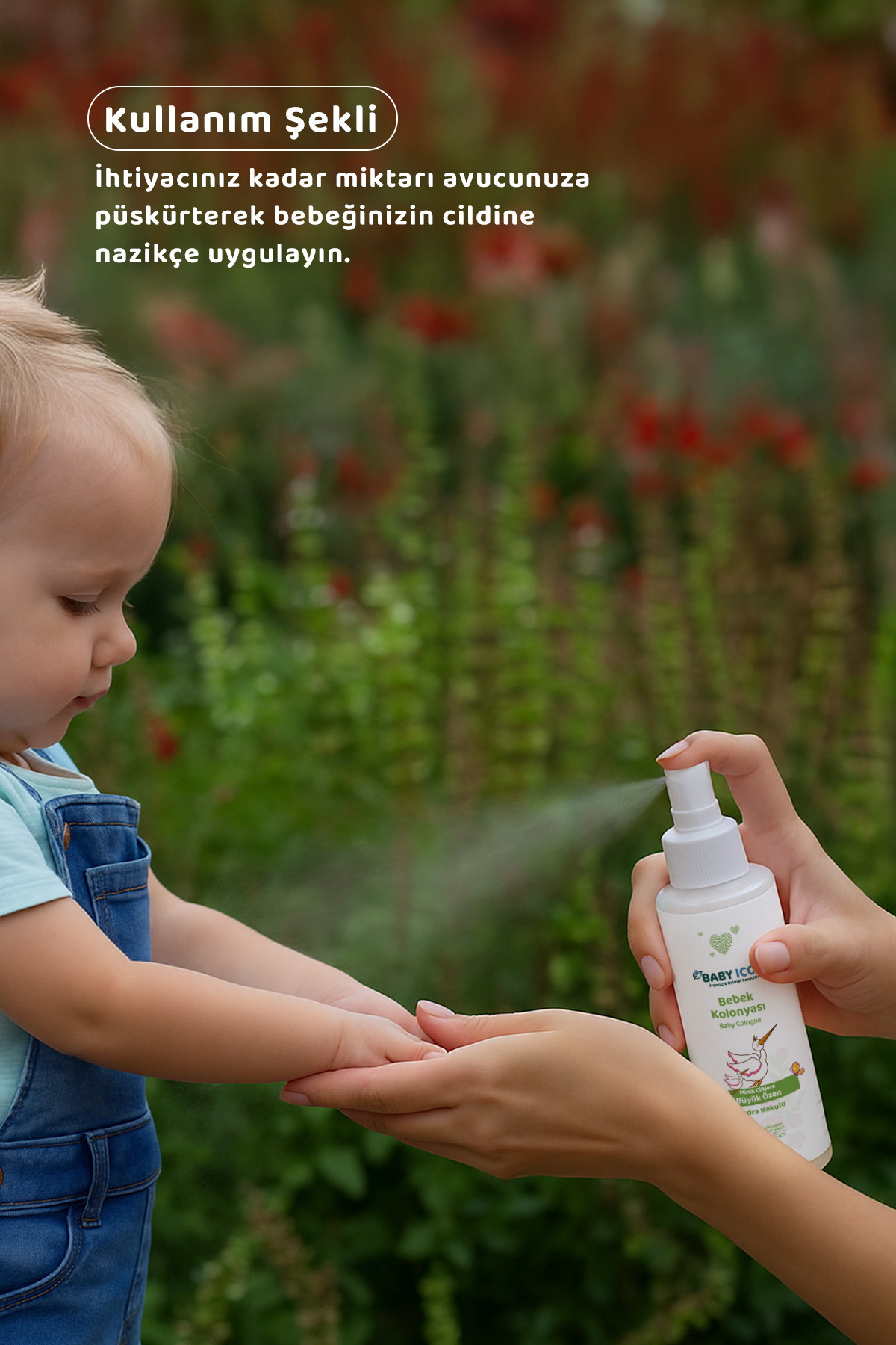 Baby İcon %100 Doğal Bebek Kolonyası 150 ML Pudra Kokulu Bitkisel Vegan İçerik 709 fotoğrafı 4 (önizleme)