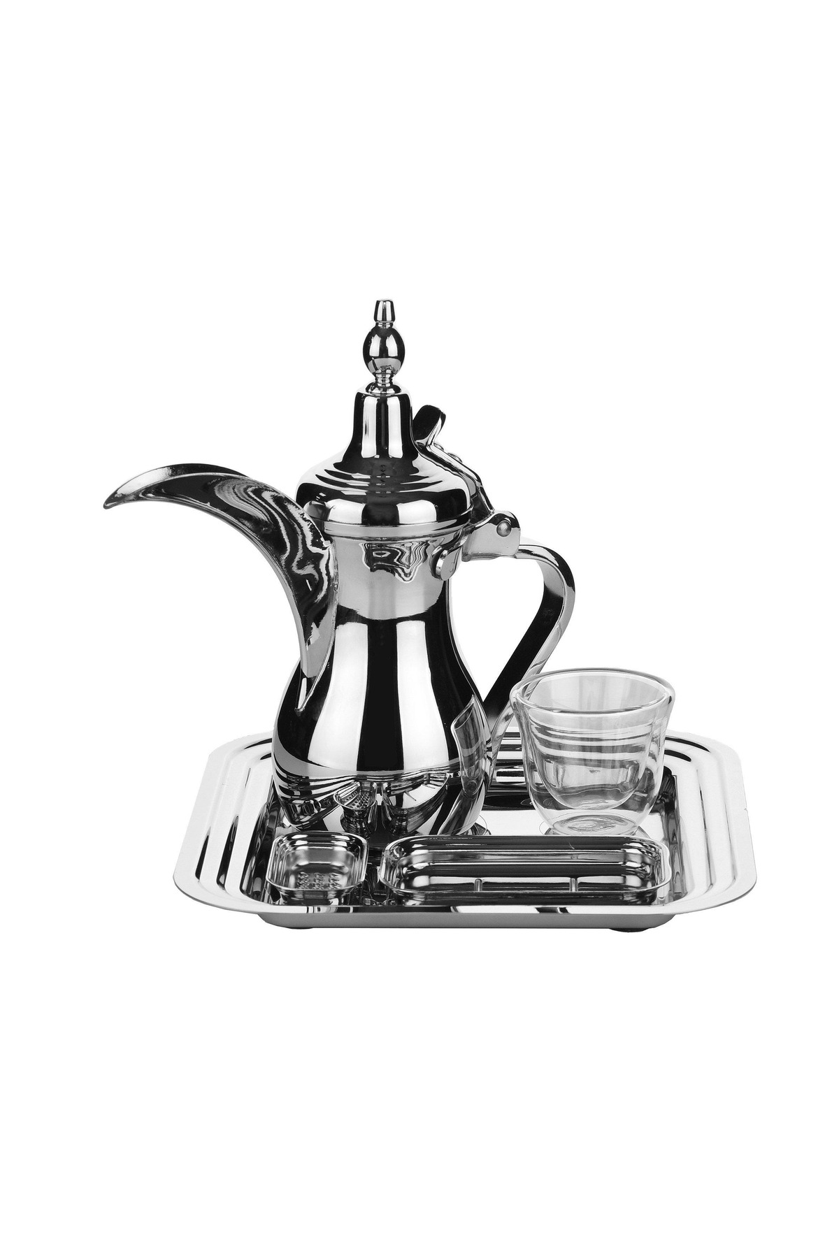 ACSS-01-Deem طقم تقديم قهوة سعودي من الستانلس ستيل 5 قطع