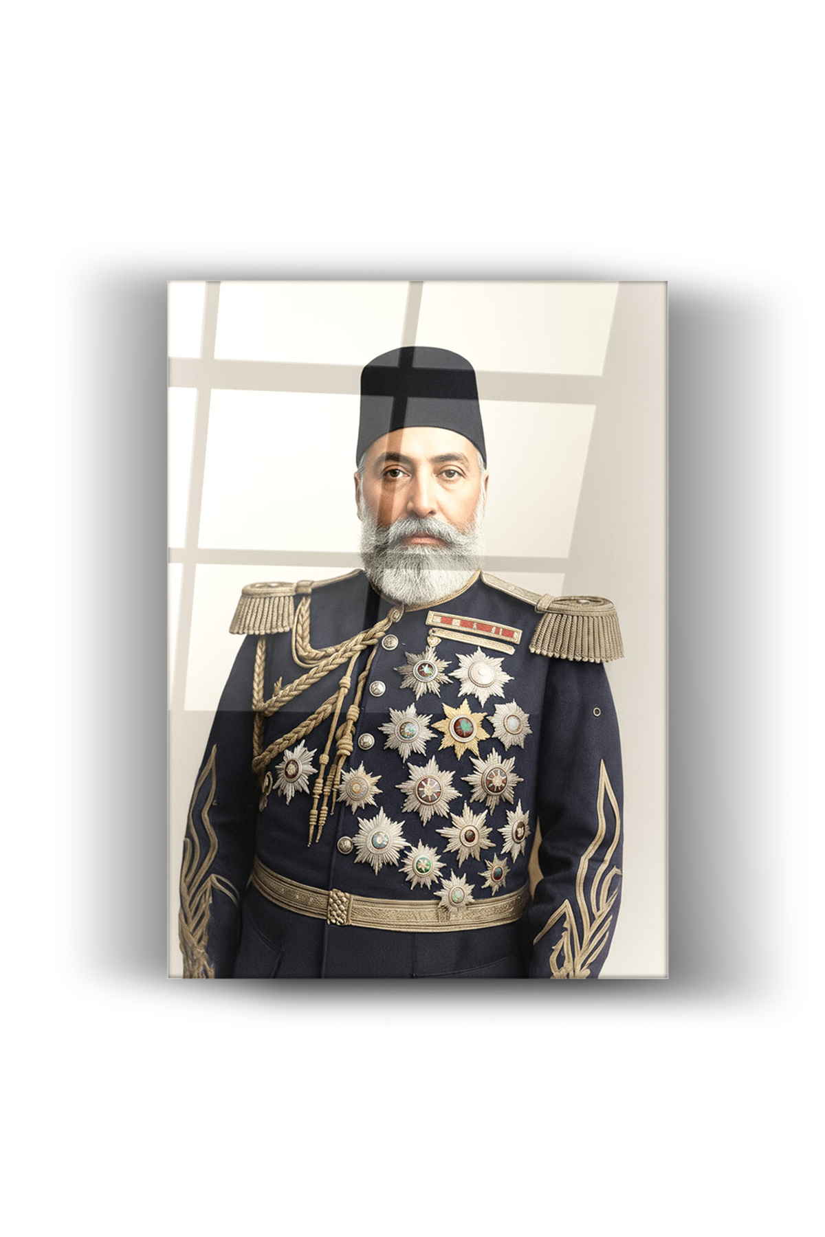 Sultan Abdülmecid Portresi-Cam Tablo- Ev ve Ofis Dekorasyonu