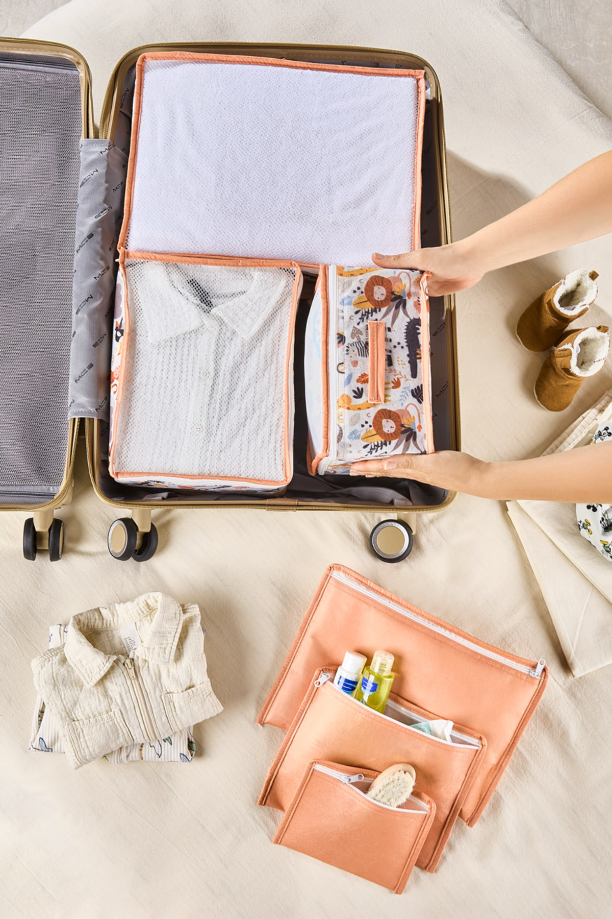 Serstil Safari Animals Serisi 6’lı Turuncu Detaylı Safari Desenli Valiz Düzenleyici Seti fotoğrafı 5 (önizleme)