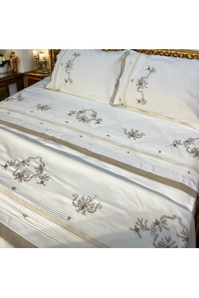 Altınkaya home Rokoko Nakışlı El İşi 7’li Pike Nevresim Seti | Düğün & Çeyiz