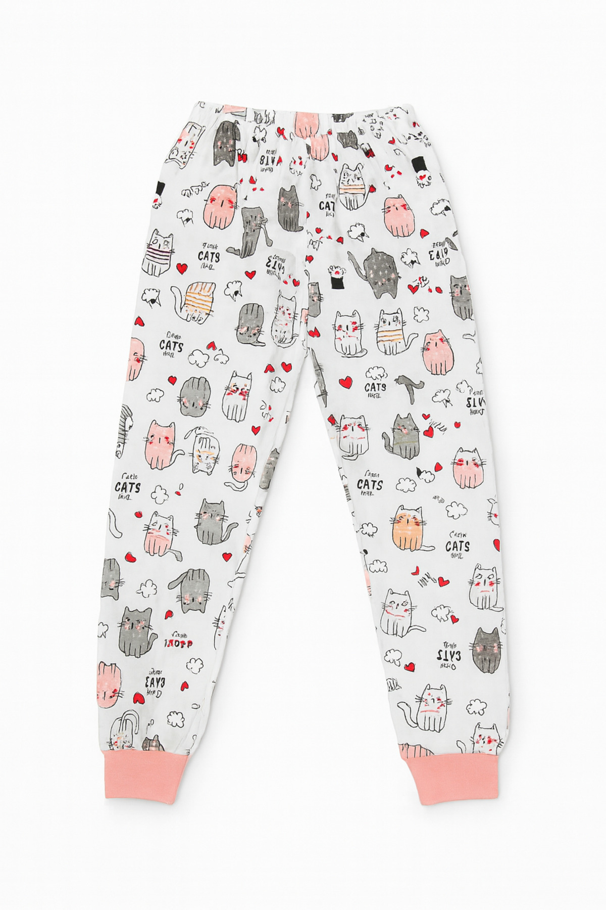 mini mia Sevimli Kediler Desenli Pamuklu Bebek Pijama Takımı fotoğrafı 3 (önizleme)