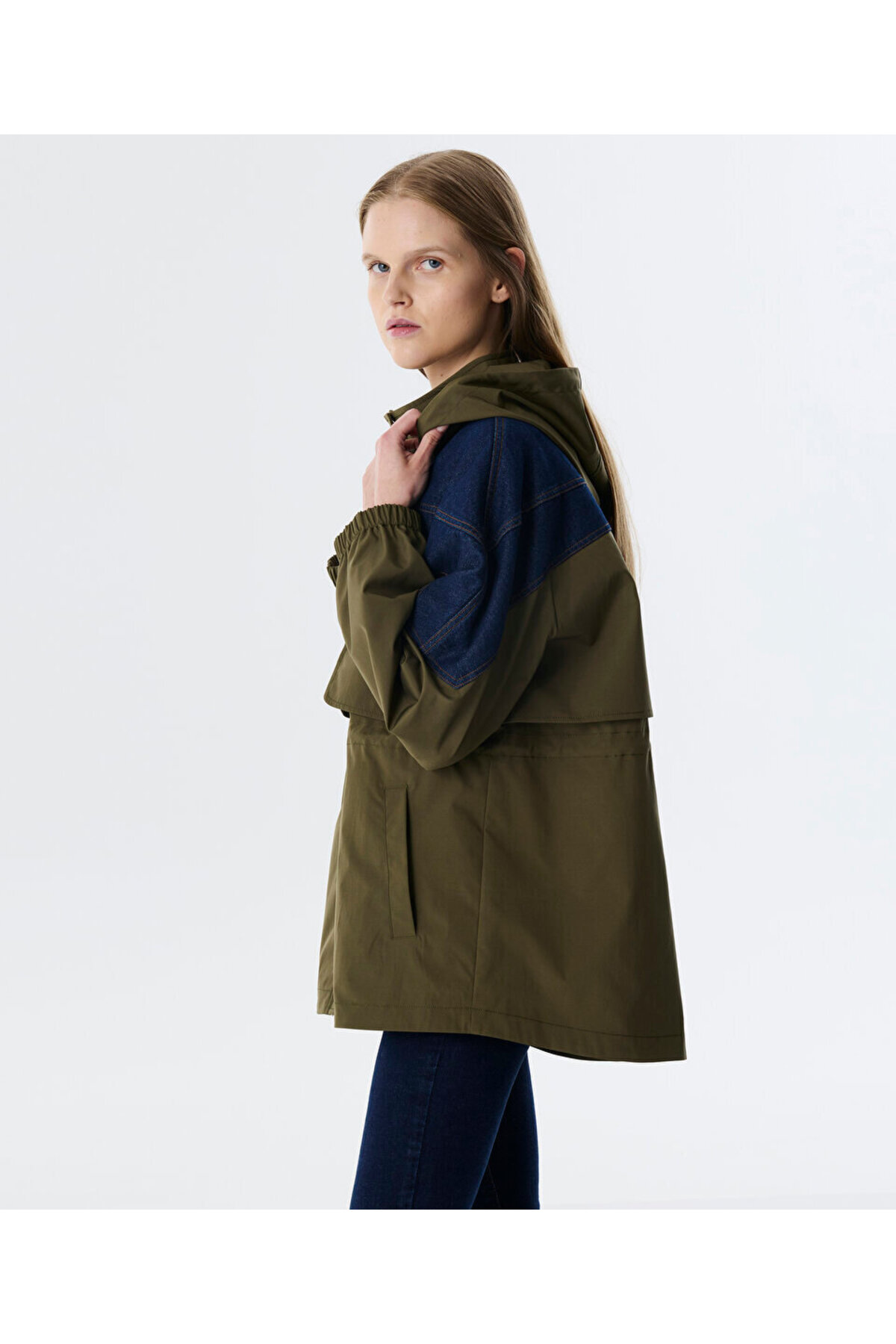 Twist  DENİM MIX RÜZGARLIKLI MONT - Görsel 5