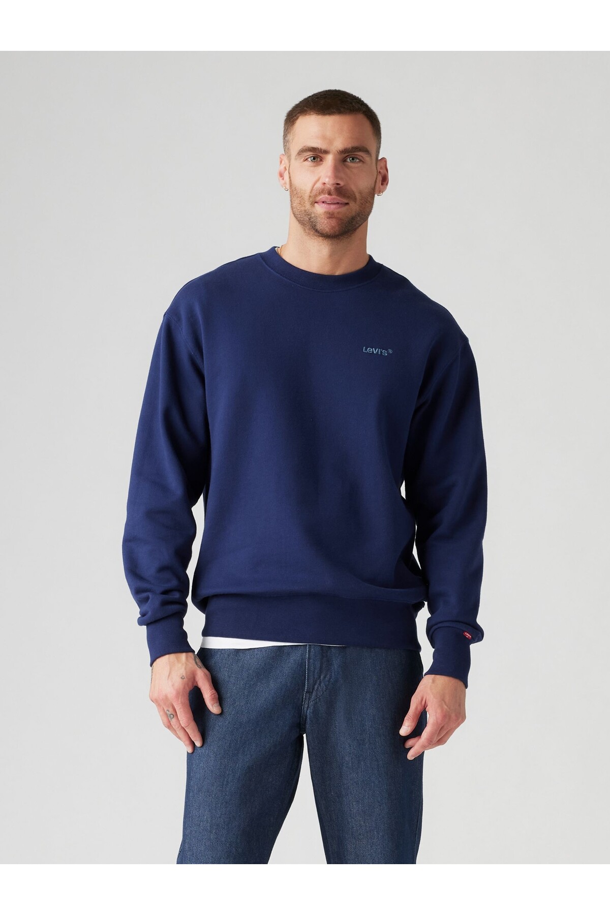 سویشرت مردانه یقه گرد سرمه‌ای A9244-0002 لیوایز سویشرت Levi's