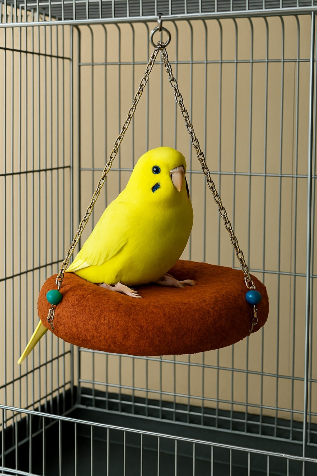 GOLD BE ZİNCİRLİ YATAKLI KUŞ HAMAĞI - KUŞ YATAĞI - KUŞ DİNLENME YASTIĞI