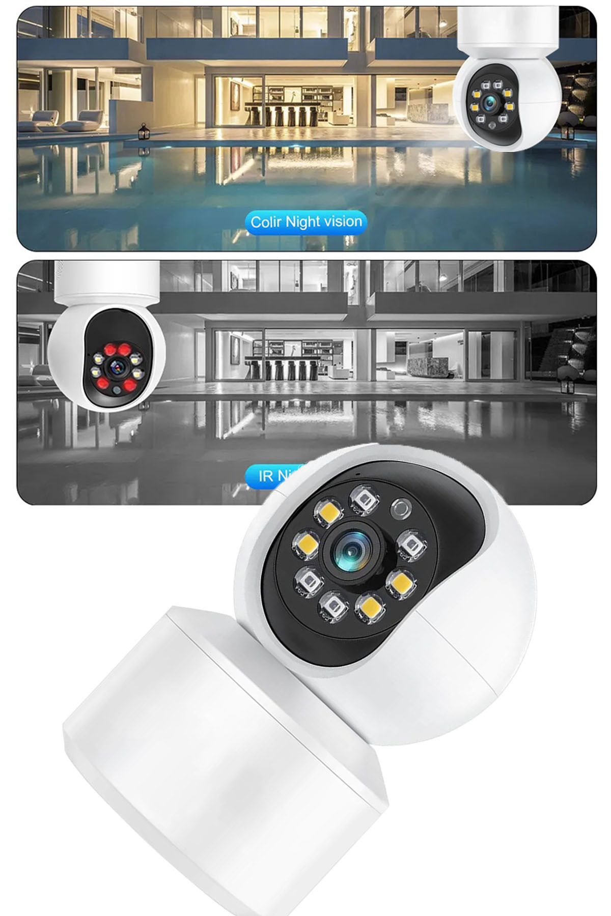 TechnoStation Uygulama Destekli W-Fi Ev Güvenlik Kamerası Çocuk Odası Ev Güvenlik Kamerası Kompakt Kamera - Fiyatı, Yorumları