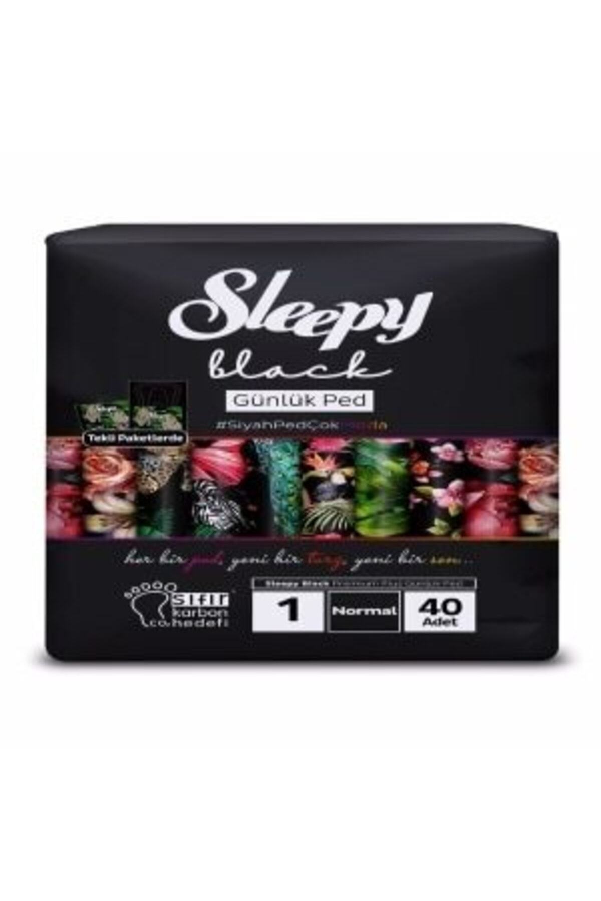 Sleepy Black Günlük Normal Ped 40'lı