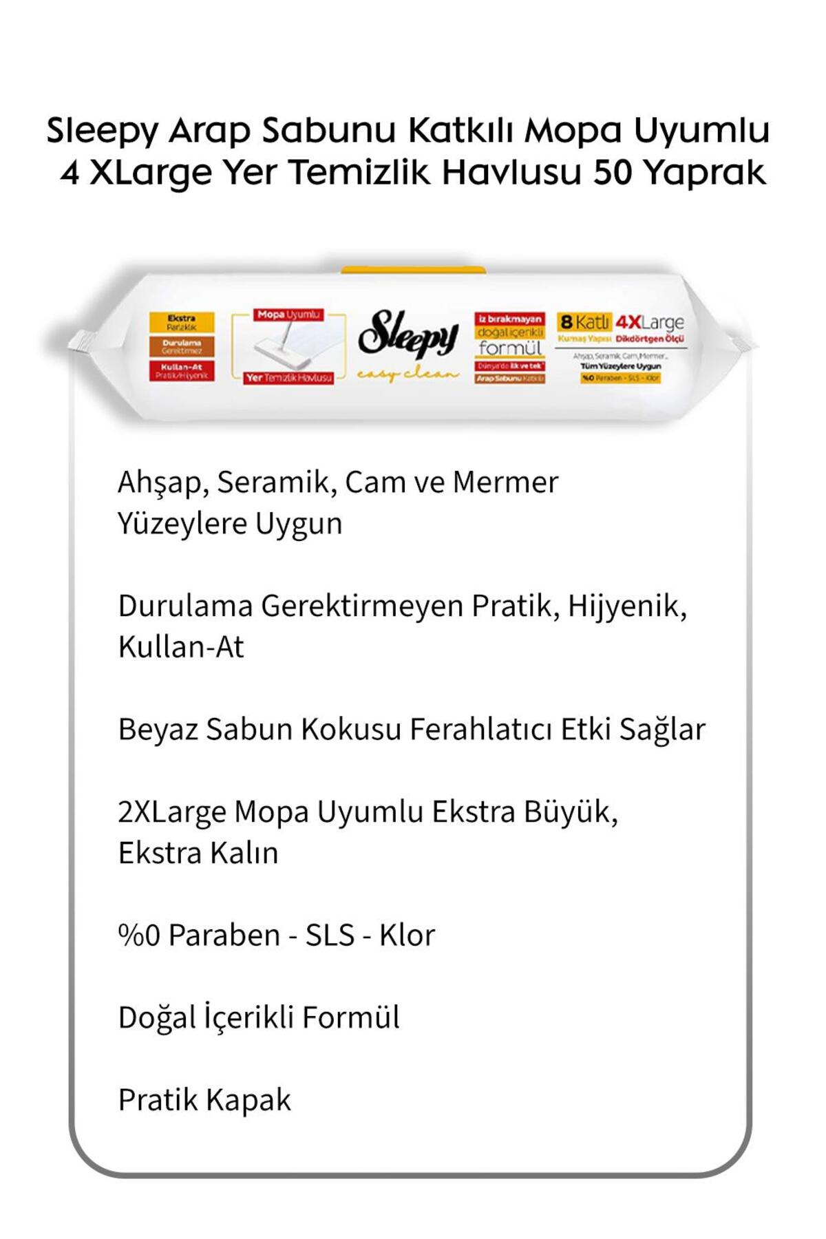 Sleepy Arap Sabunu Katkılı Mopa Uyumlu 4 XLarge Yer Temizlik Havlusu 50' li 6 Al 5 Öde ve Rosie pam fotoğrafı 2 (önizleme)