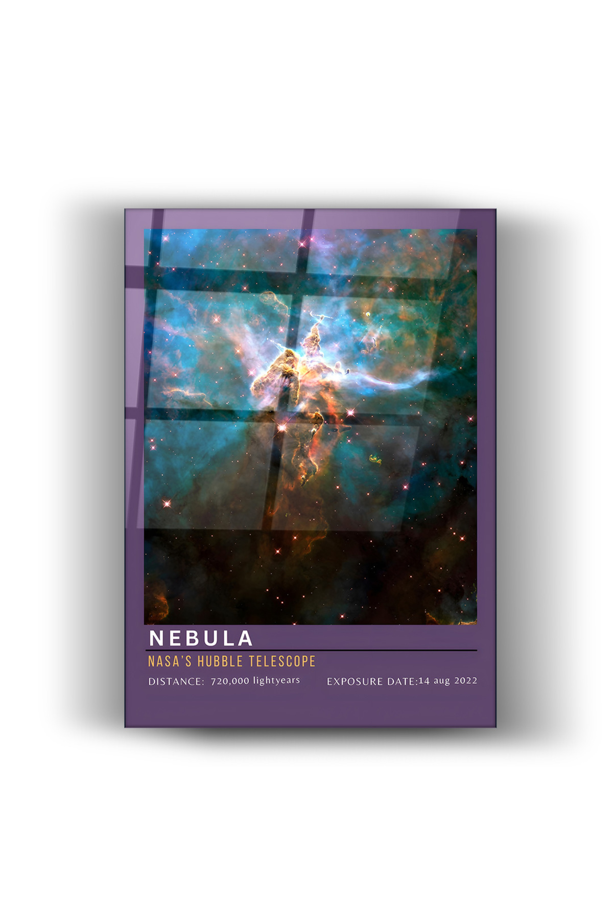 Nebula Boşluğu- Cam Tablo-Sanatsal-Ev Ve İş Dekorasyon-Uzay