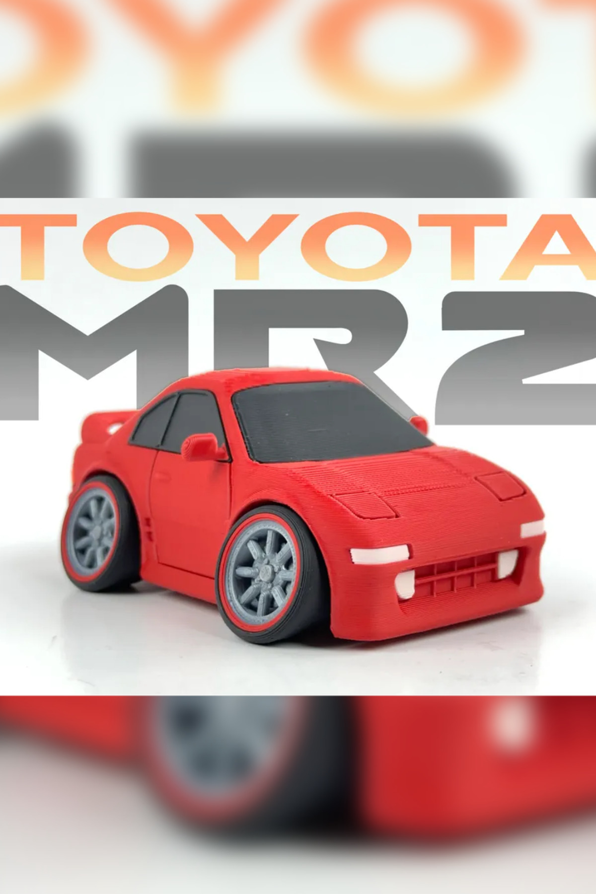 Genç 3D Karikatür Toyota MR2 Model | Koleksiyonluk Dekoratif Maket | 3D Tasarım