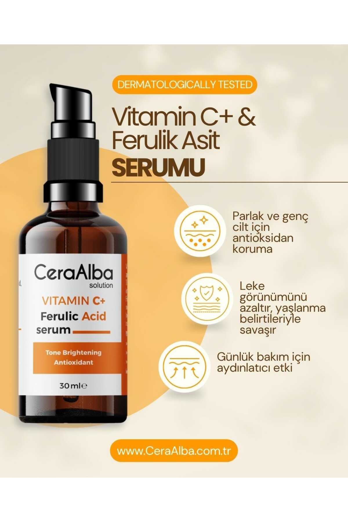 CeraAlba Vitamin C+ & Ferulik Asit Serumu — 7252 — تصویر 2 از 4