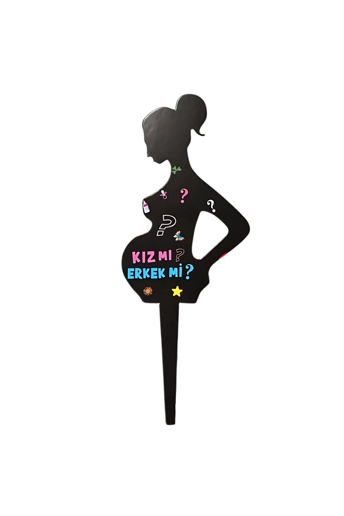 BatıDoğu Cinsiyet Temalı Karton Pasta Süsü