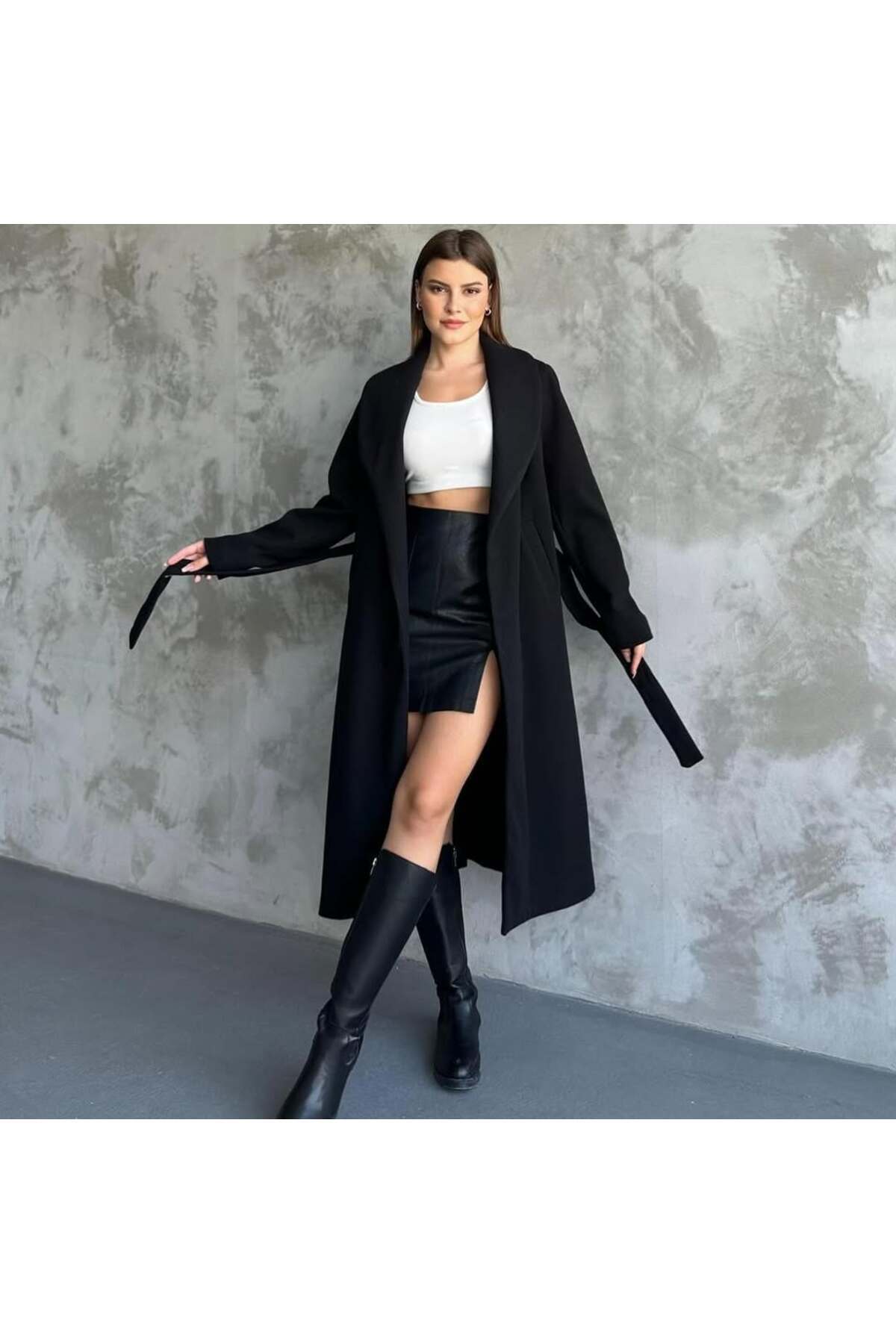 Fibula  Şal yaka kaşe manto - Görsel 3