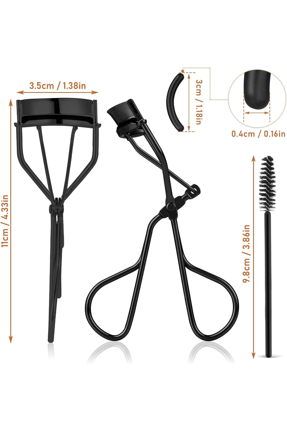 Kirpik Set, Güzel Kirpik Tarağı,6 RENKLİ Silikon Pedi ve Maskara Fırçası , Evrensel Kirpik Kıvırıcı — رنگارنگ KIVIRICISET — تصویر 2 از 6
