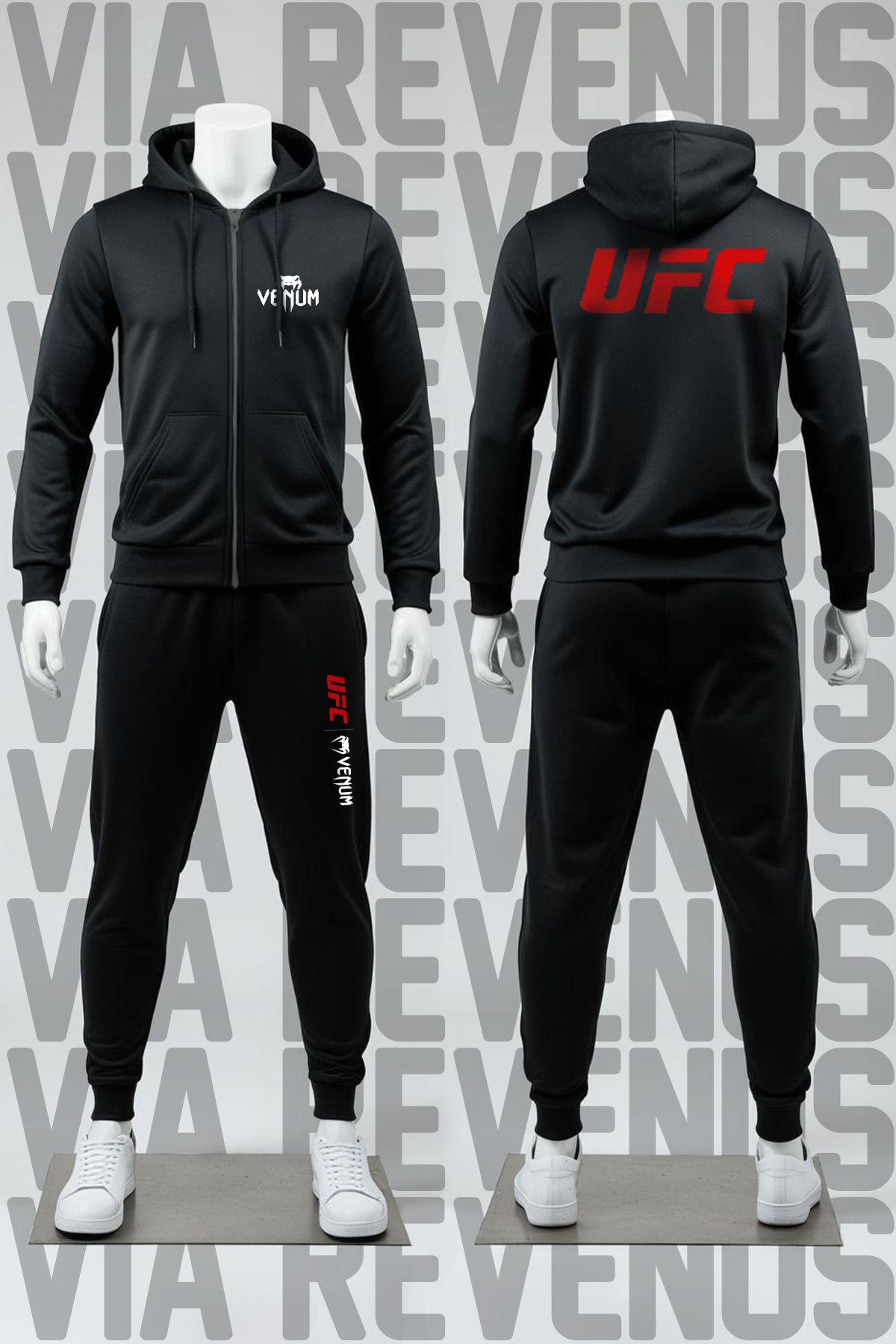 Vordevia UFC Baskılı Fermuarlı Kapüşonlu Eşofman Takımı - Fiyatı