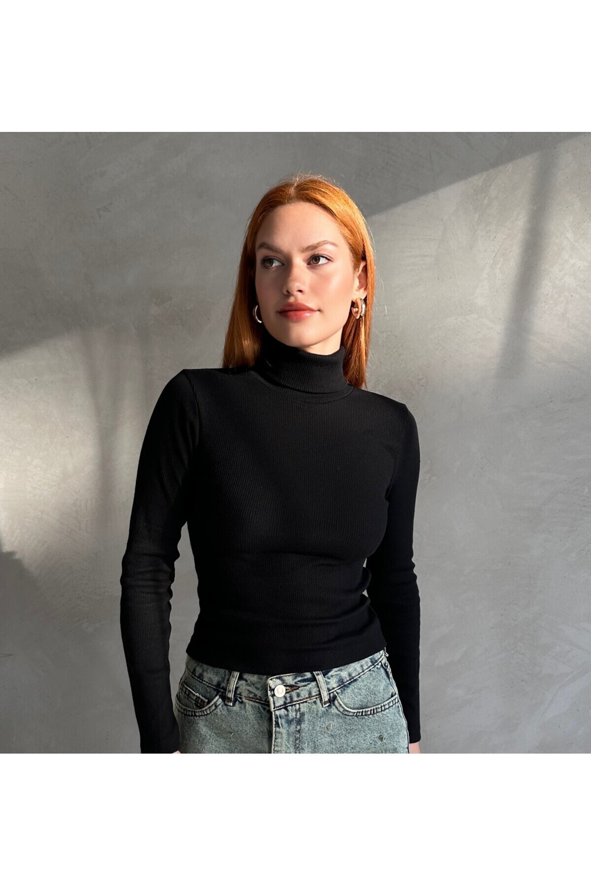 KADIN BALIKÇI YAKA TÜYLENMEZ UZUN KOL BODY