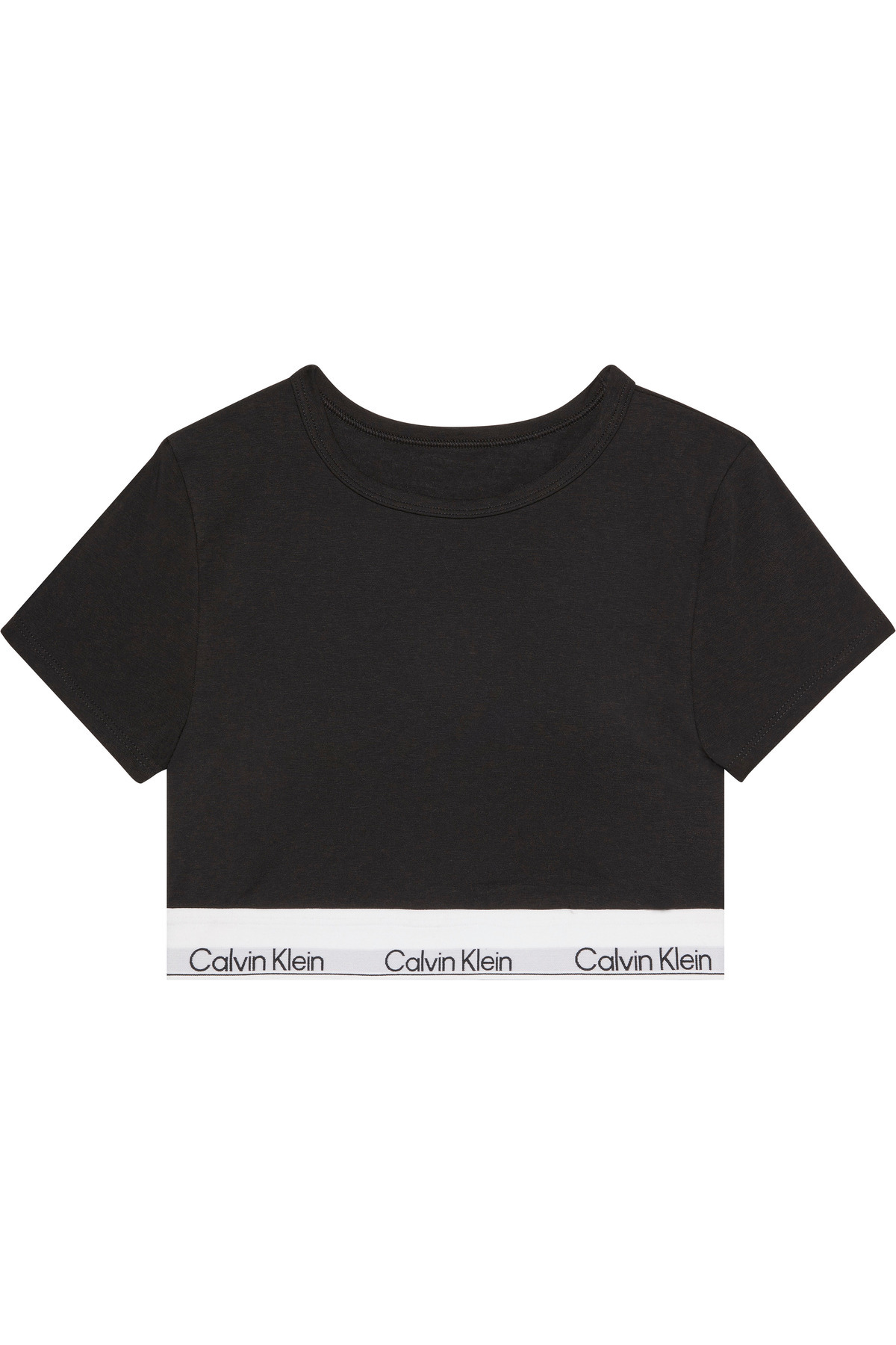 Calvin Klein Női márkalogós fehér elasztikus szalagos fekete póló LV00QF8495 UB1