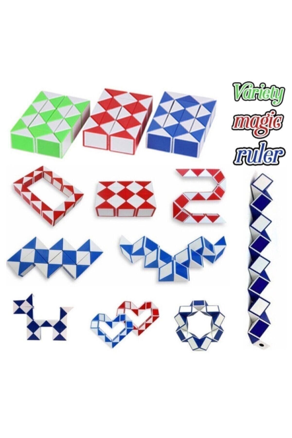 paraply Öğretici Oyuncaklar Şekilden Şekile Giren Sihirli Yılan Zeka Küpü Snake Magic Cube 3 Lü Set Kız Erke fotoğrafı 5 (önizleme)
